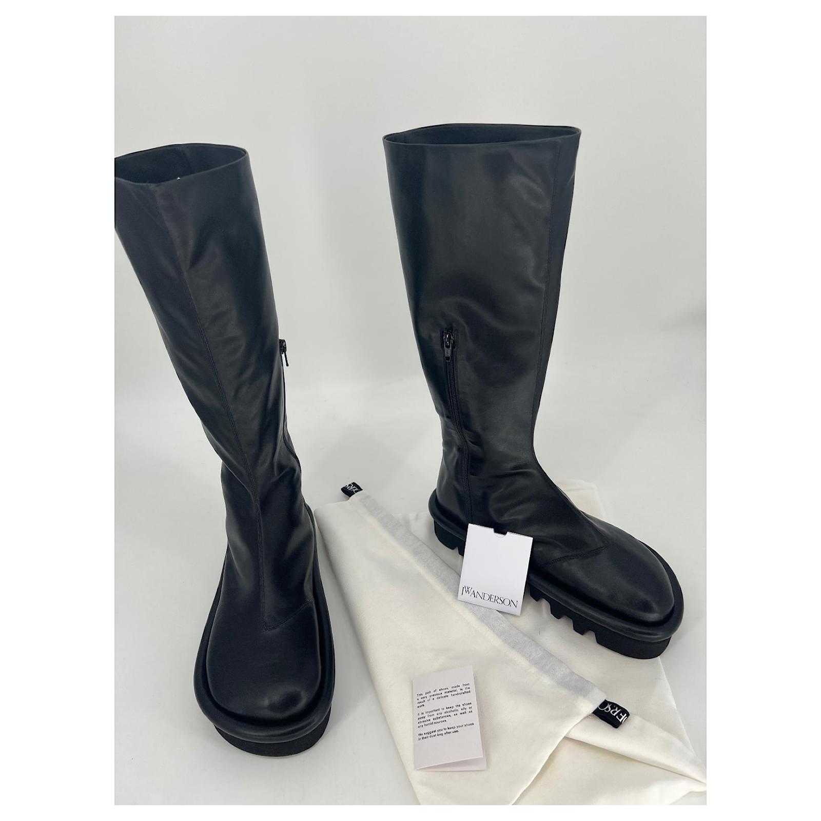 ミドルブーツ JW ANDERSON Women Boots ANW43065A20100 54833 BLACK Black Leather combat boots in black - JW Anderson | Mytheresa