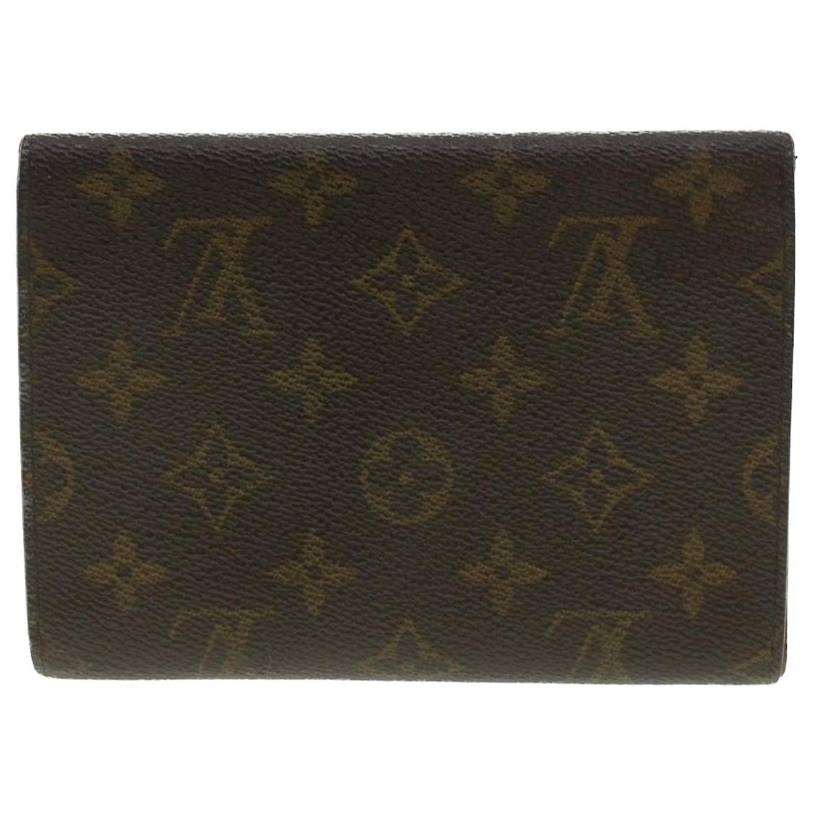 Louis Vuitton Monogram Porte Tresor Etuy Papier M61202 Trifold Wallet PVC  #5492P