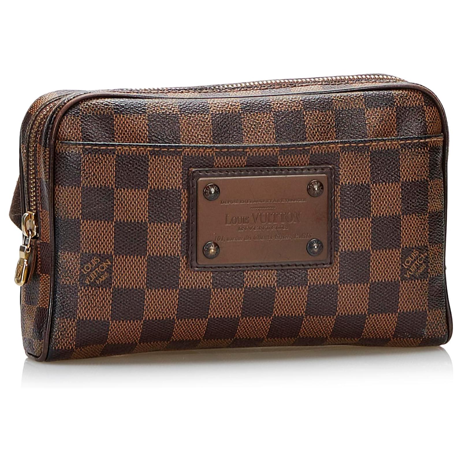 LOUIS VUITTON Damier Ebene Brown Brooklyn Bum Bag