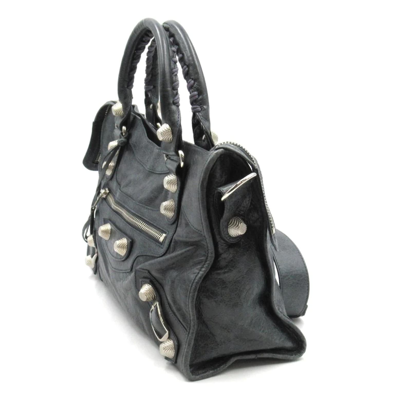 Balenciaga Motocross Giant City Bag 173034 Grey Leather