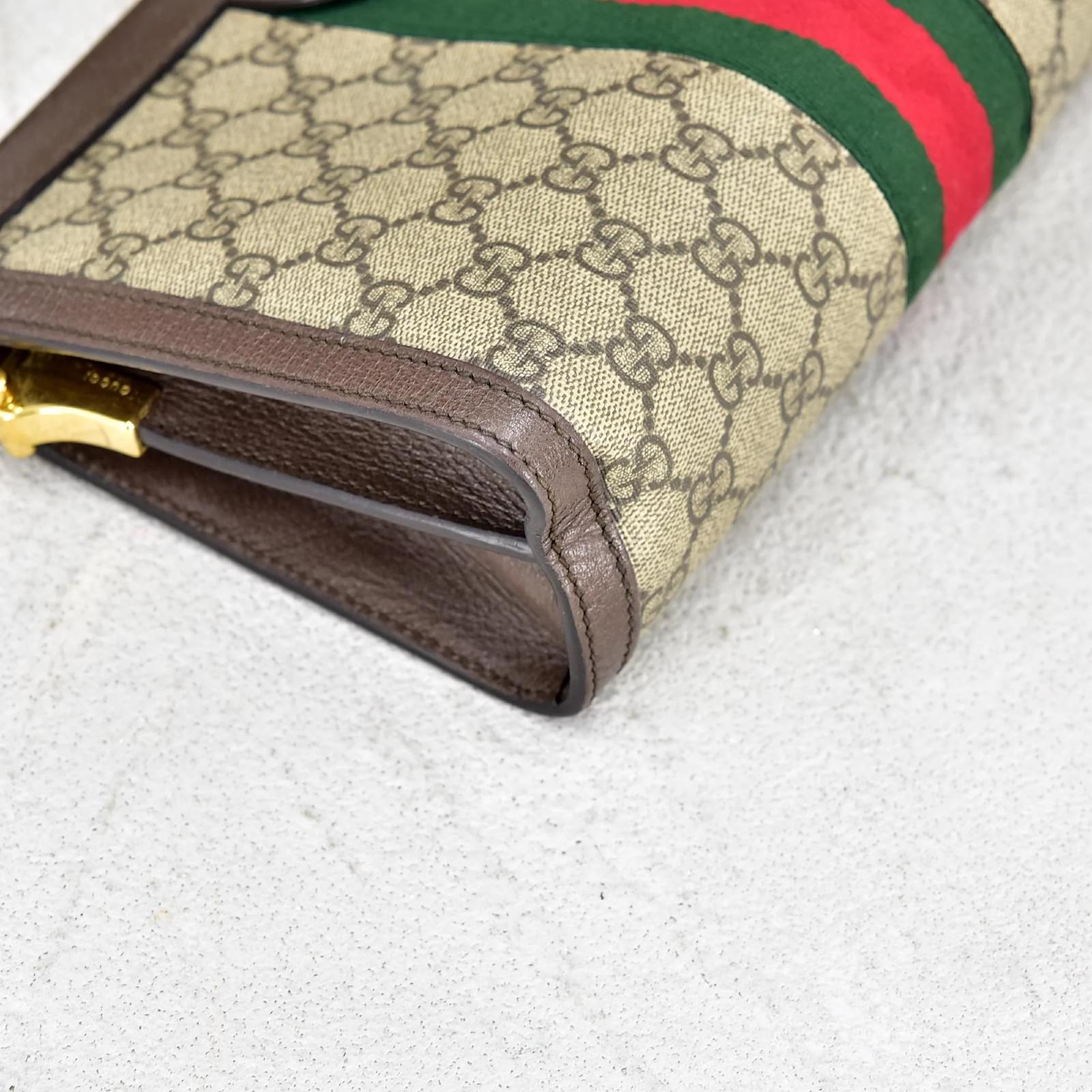 Ophidia gg supreme cloth handbag Gucci Brown in Cloth - 27464367