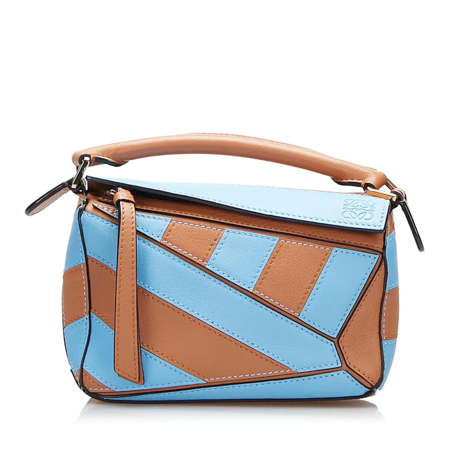 Loewe Rugby Stripe Puzzle Bag Multiple colors Leather Pony