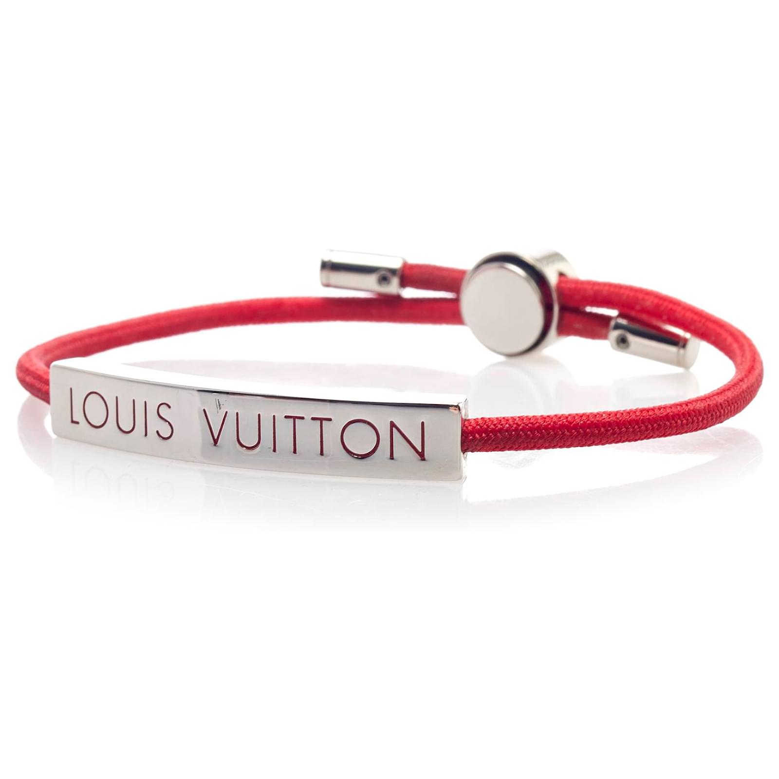 Louis Vuitton Red LV Space Bracelet Nylon Cloth ref.834784 - Joli