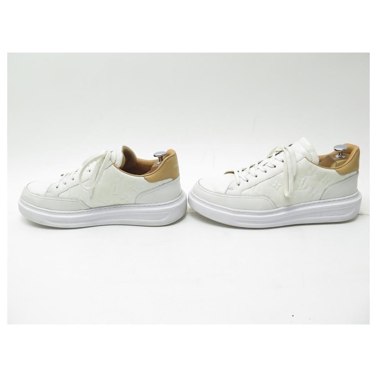 LOUIS VUITTON Beverly Hills Line Sneakers shoes 8 1/2 white