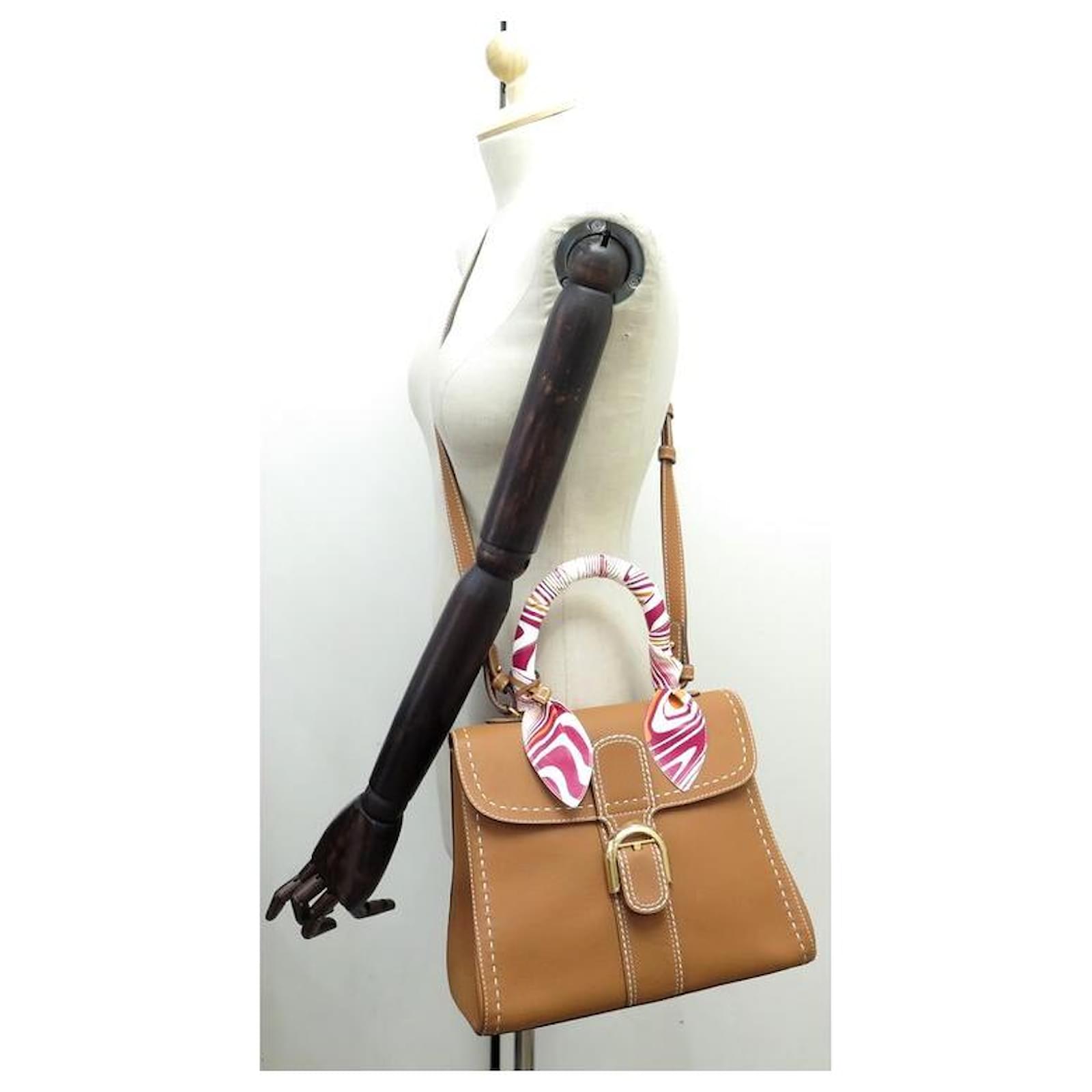 ★Delvaux★ BRILLANT MM RODEO SURPIQUE NEW DELVAUX BRILLANT MM RODEO SURPIQUE LEATHER HANDBAG +