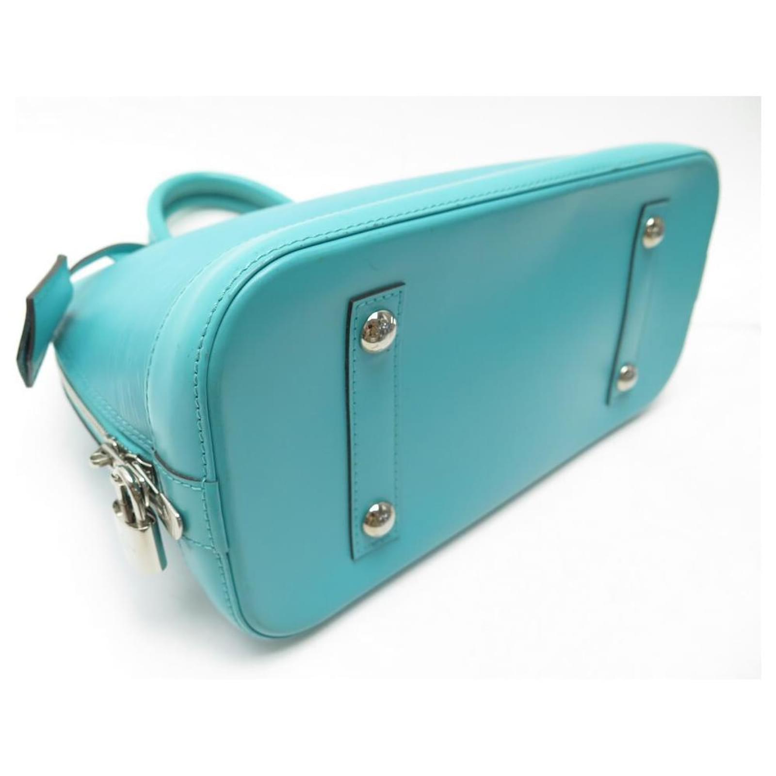 LOUIS VUITTON ALMA PM HANDBAG IN EPI LEATHER TURQUOISE LEATHER HAND BAG  ref.835039 - Joli Closet