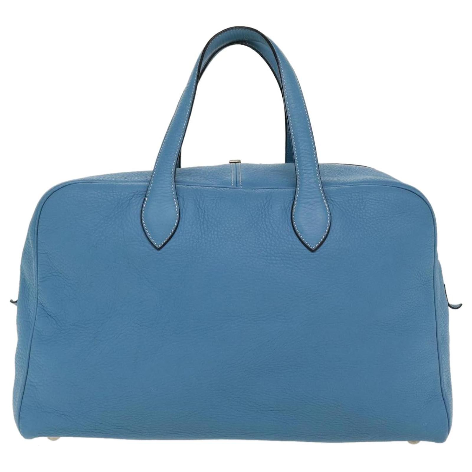 Hermès Victoria Light blue Leather ref.835882 - Joli Closet