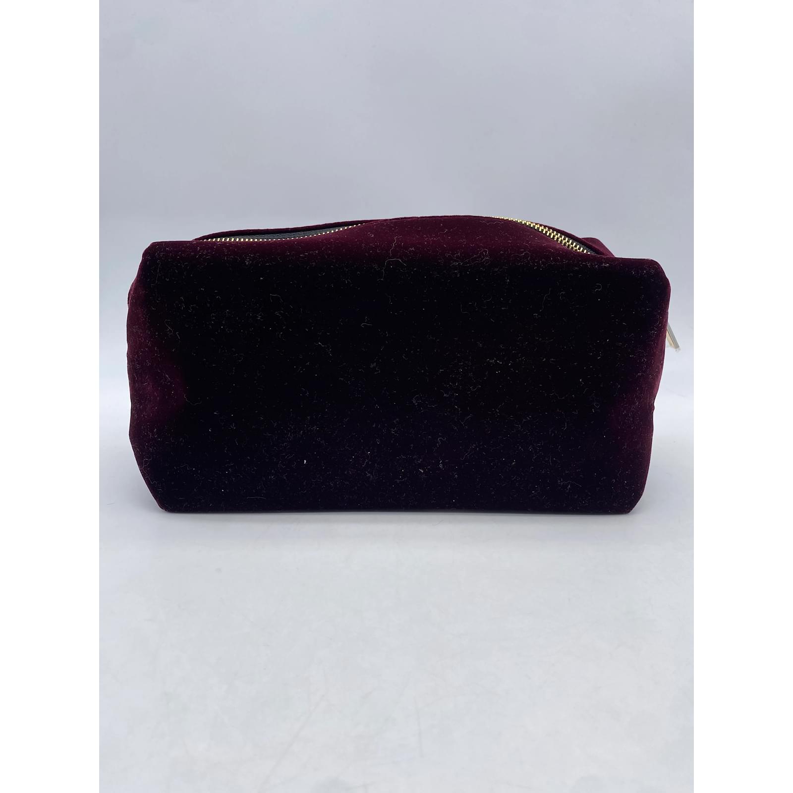 YVES SAINT LAURENT Clutch bags T. velvet Dark red ref.838600 Joli Closet