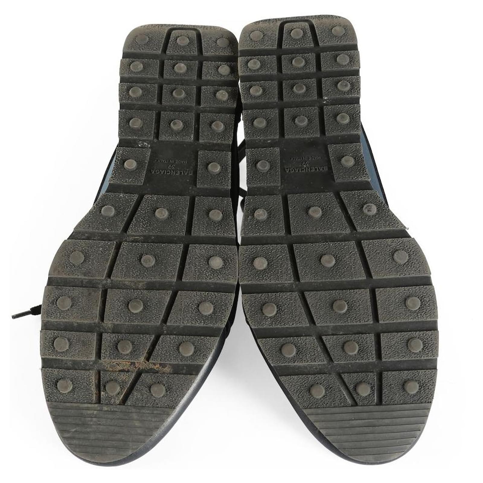 Balenciaga Navy Blue Neoprene/Mesh/Suede/Leather Lace-Up Race