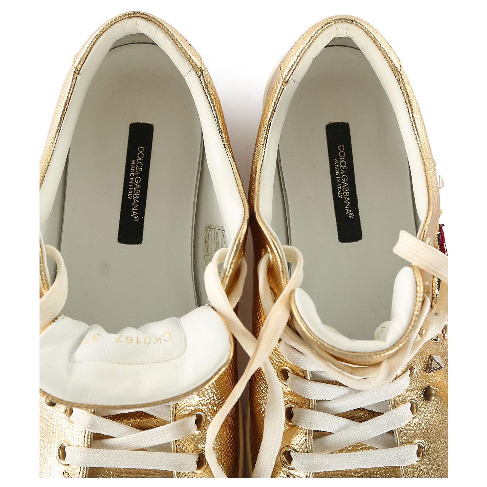 Baskets Dolce & Gabbana Bambino En Cuir Blanc Pour Fille – Taille EU 32 / US 1, Neuf Avec Boîte