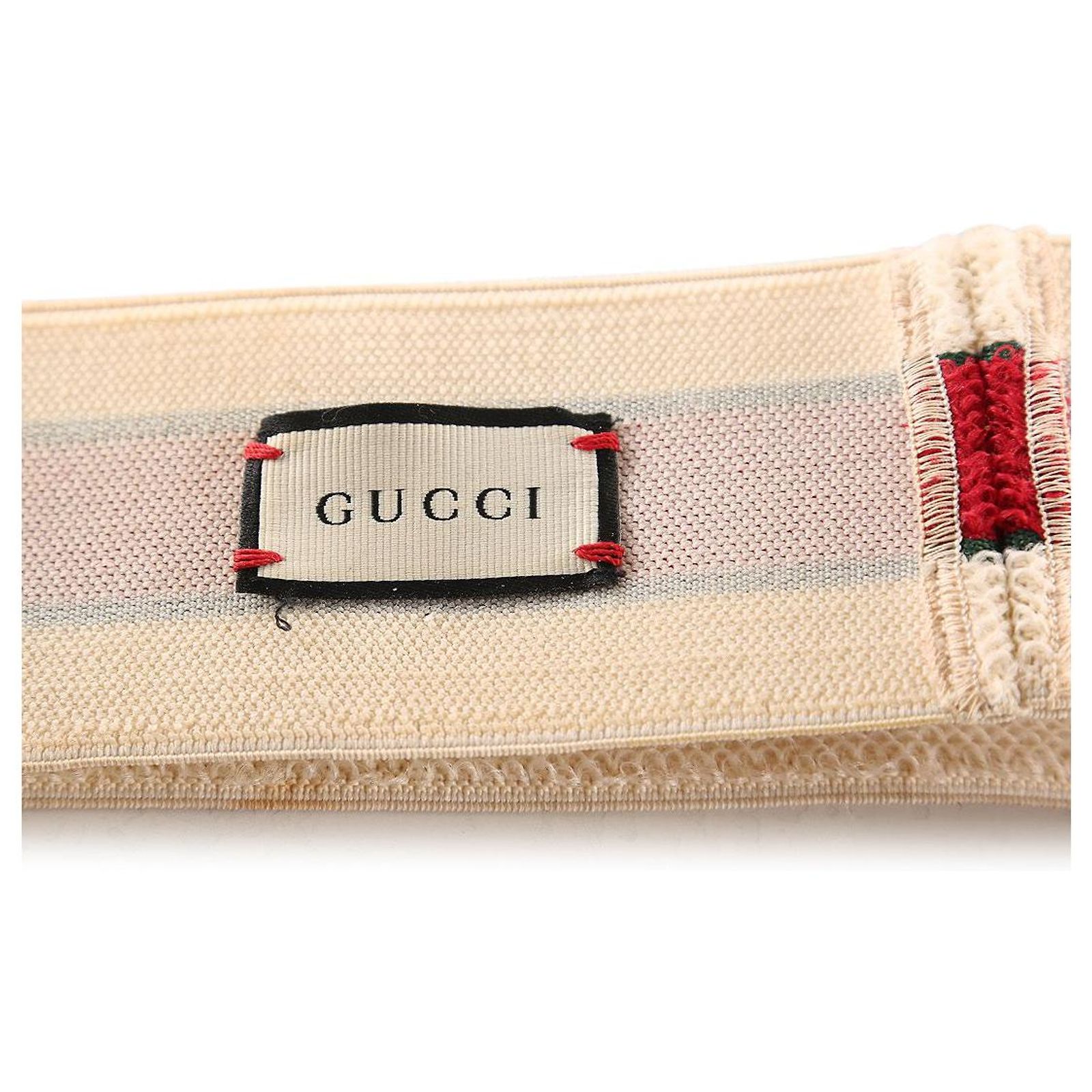 Gucci web elastic headband white red green. One size. luxury-women-gucci-used-  main image 3