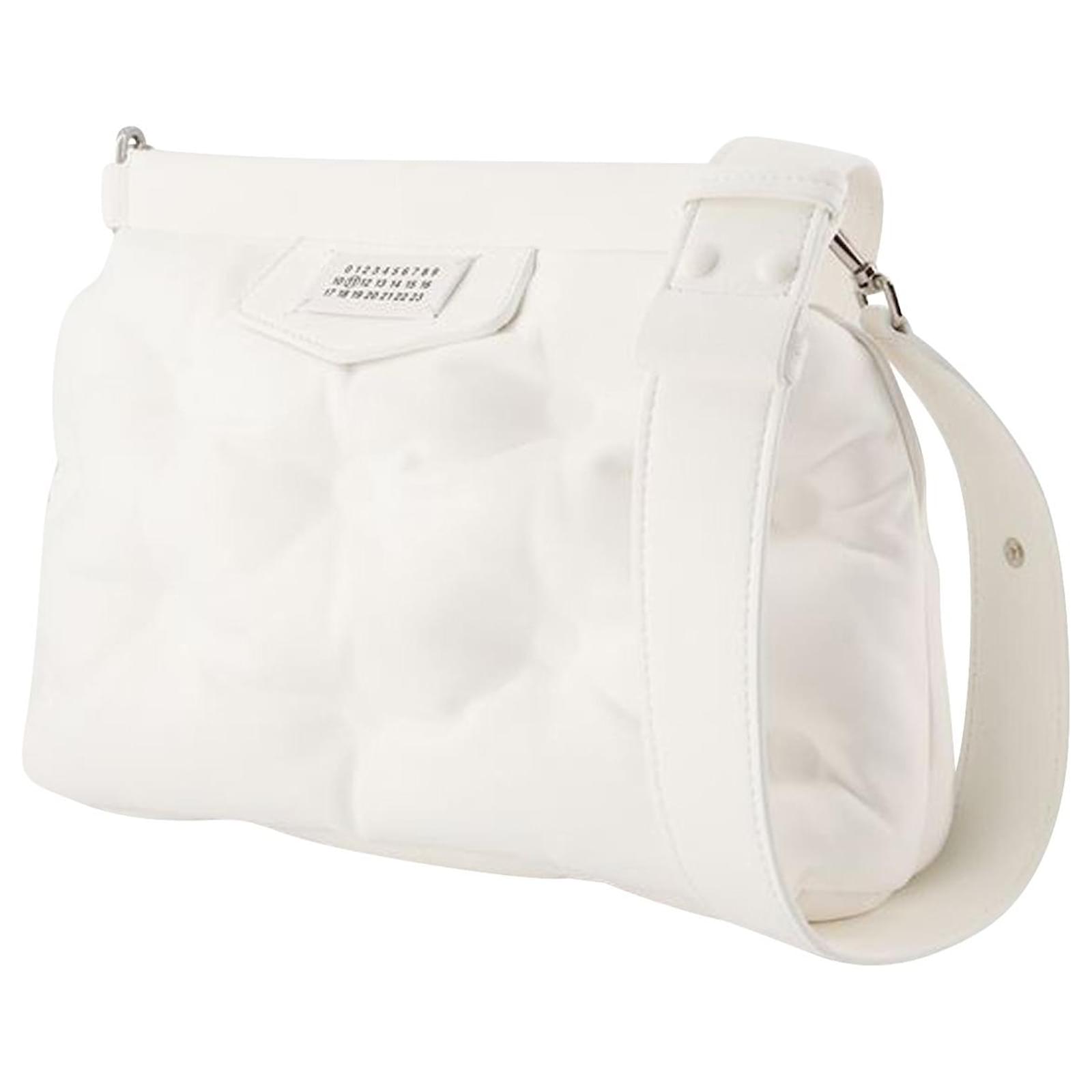 Glam slam leather handbag Maison Martin Margiela White in Leather