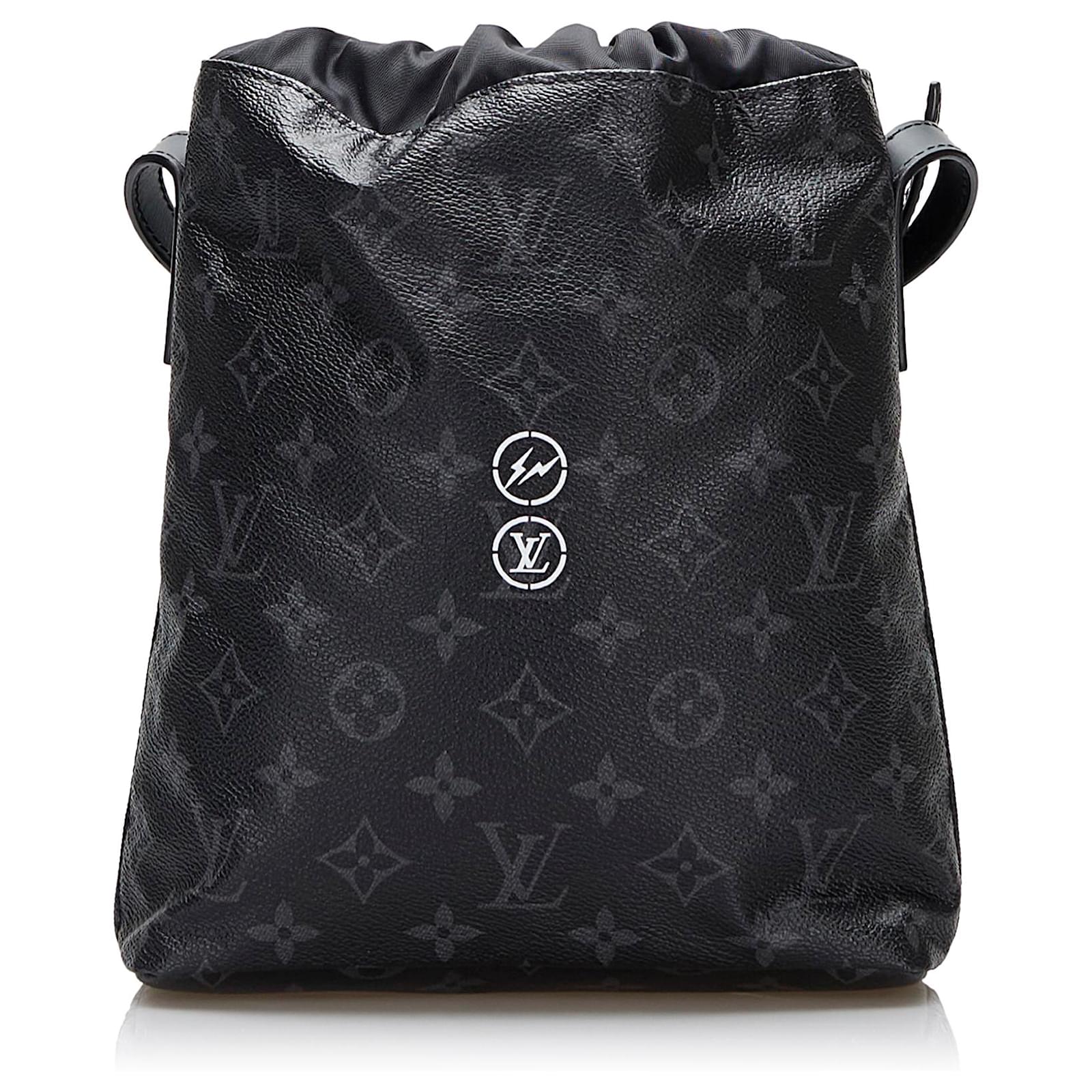 Louis Vuitton Black LV X Fragment Monogram Eclipse Bucket Bag Leather Cloth  Pony-style calfskin ref.841779 - Joli Closet