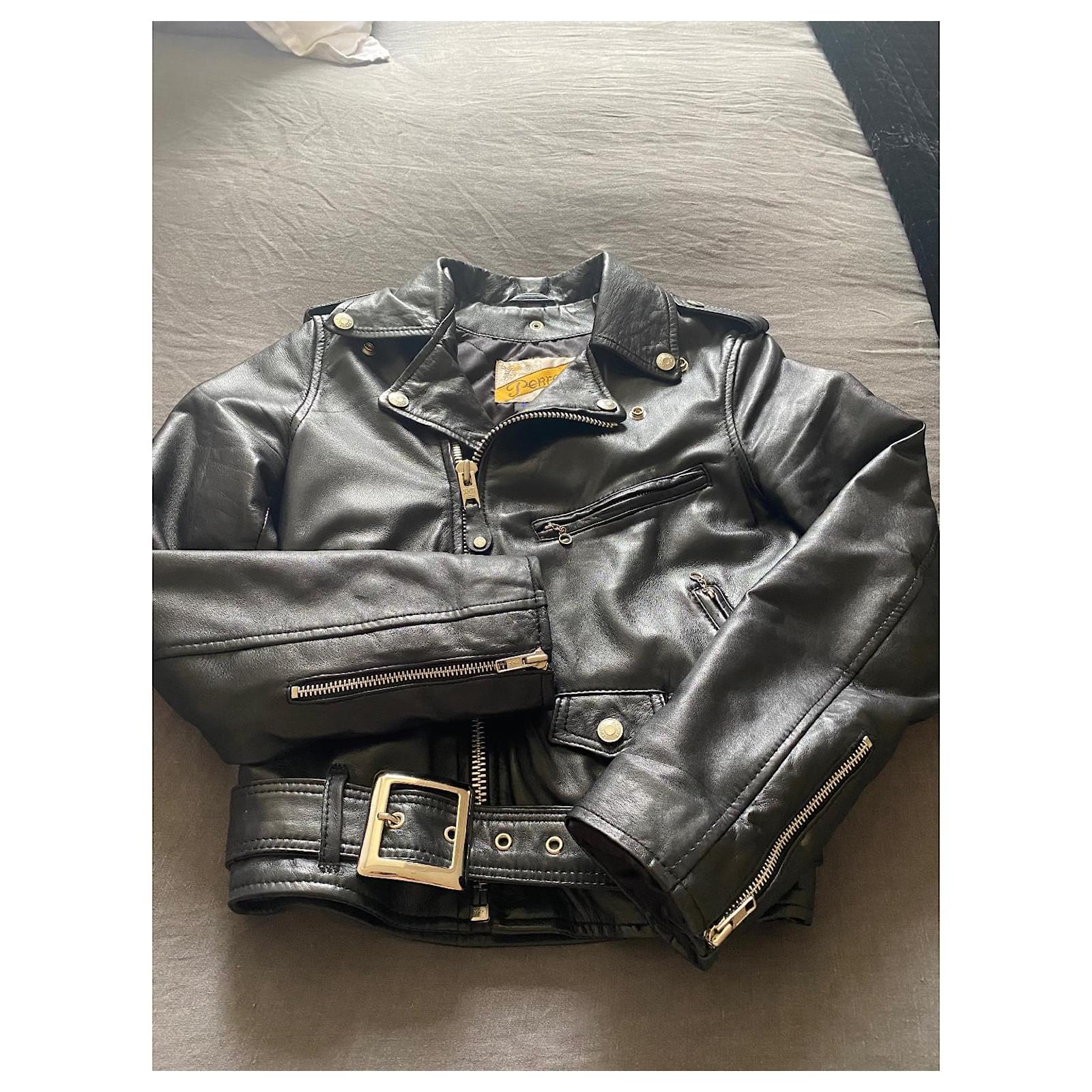Schott Biker jackets Black Leather ref.841874 - Joli Closet