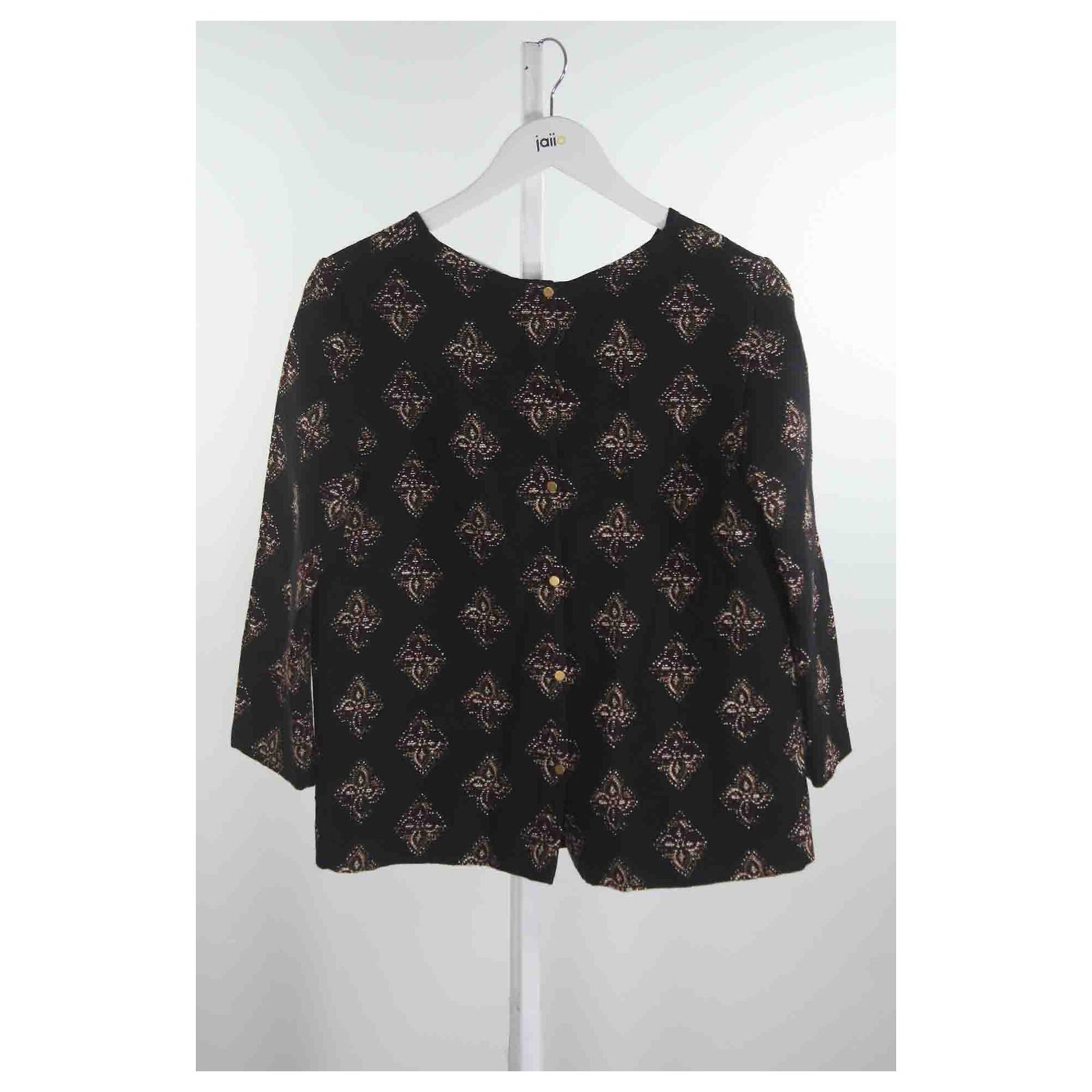 Top Sezane Modèle 'Rick' - Imprimé Peace And Love - Taille 40 - Occasion Parfait état (porté 1 Fois)