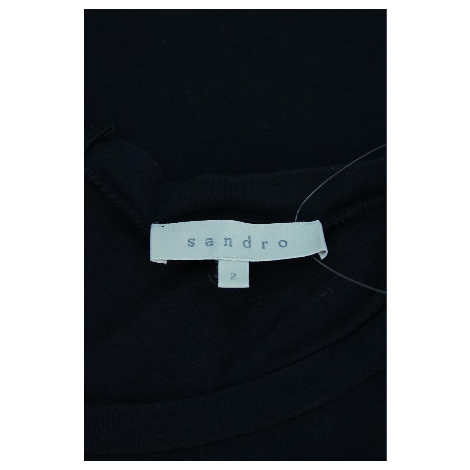 Robe SANDRO Noire Taille 3 (36/38) – Style Marin, Longueur Genou, Très Bon état