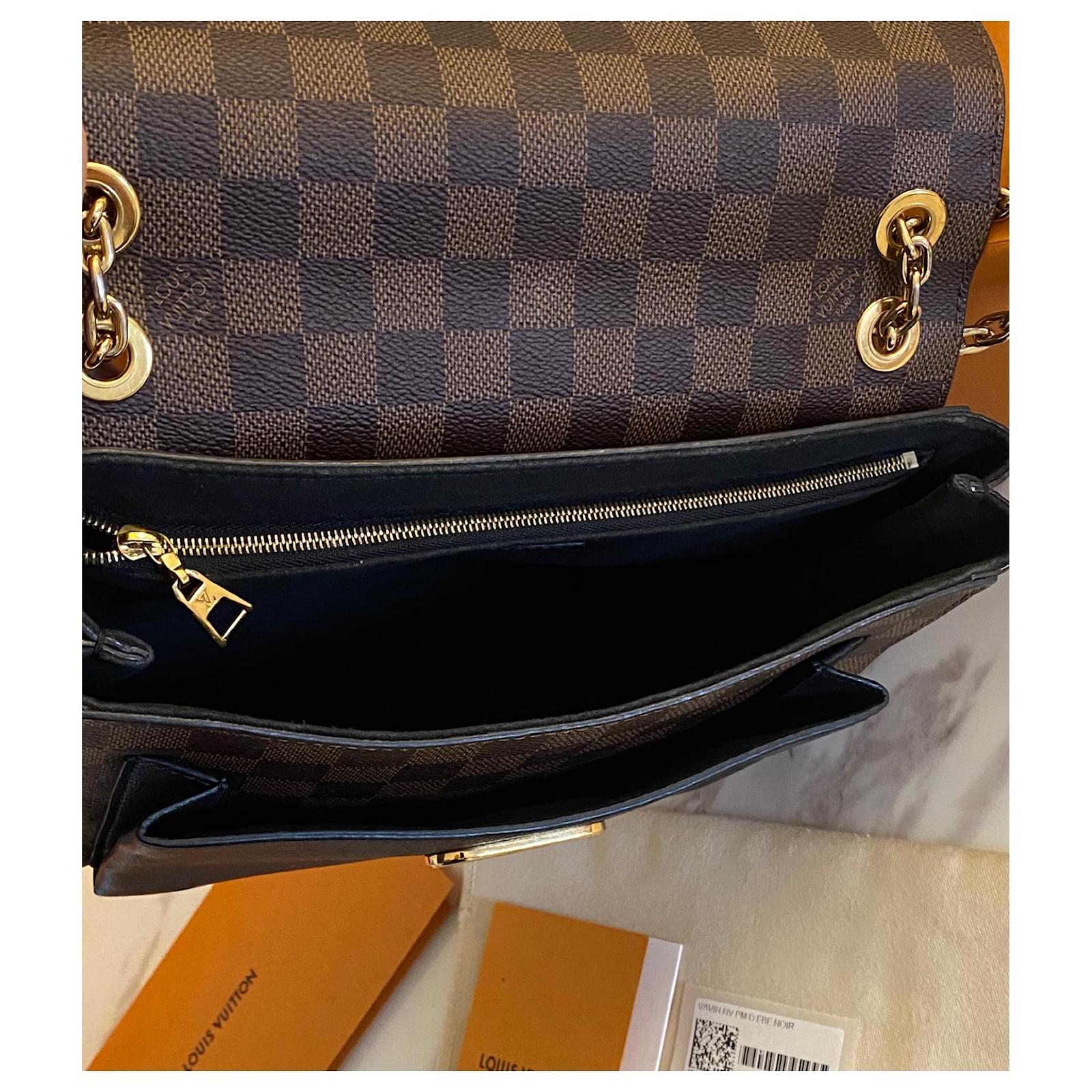 Metis Louis Vuitton VAVIN LV checkerboard bag Brown Black Leather