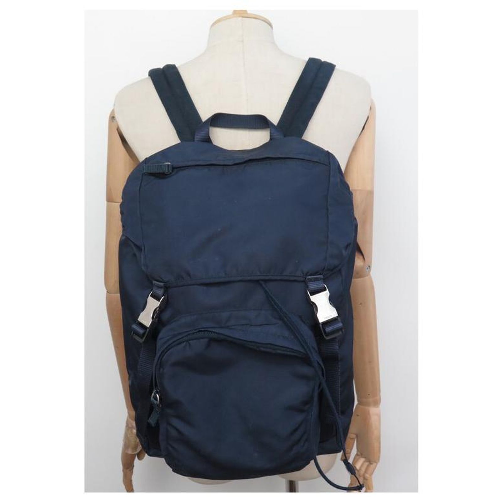 Double PRADA lined BUCKLE BACKPACK TESSUTO RE-NYLON GM  display picture 1