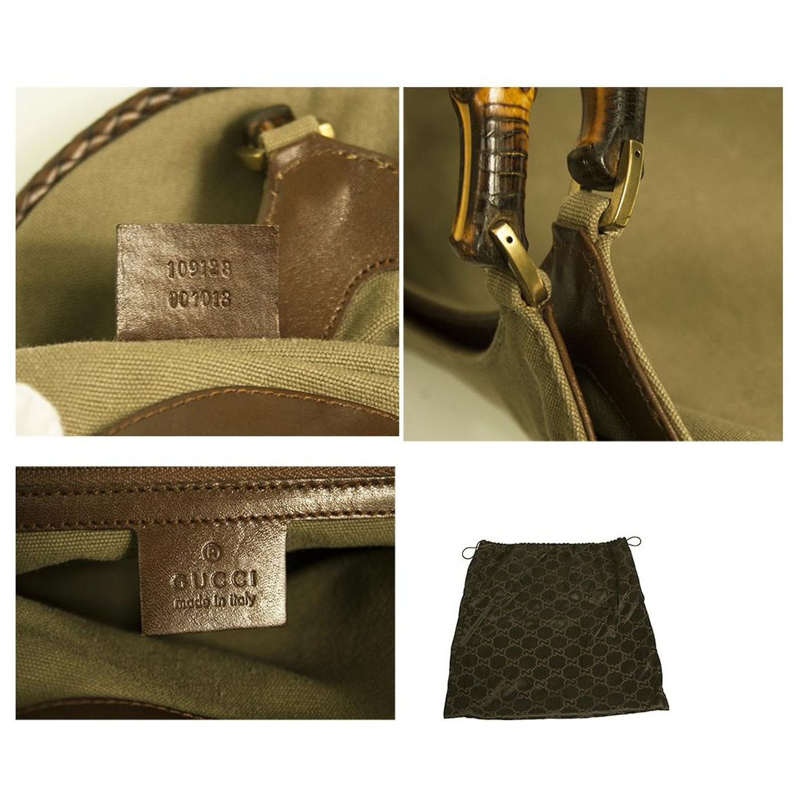 Sac Bandoulière Mixte Cuir Et Toile Marron Kaki – Marque Pegase, Parfait état
