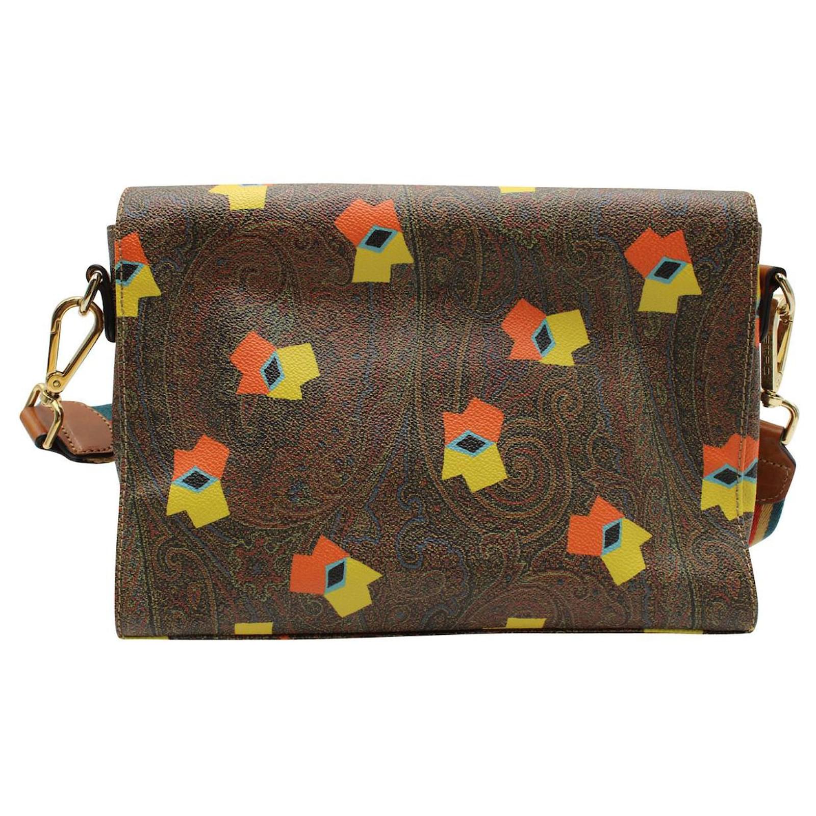 Etro Multicolor Paisley Print Coated Canvas and Leather Shoulder Bag