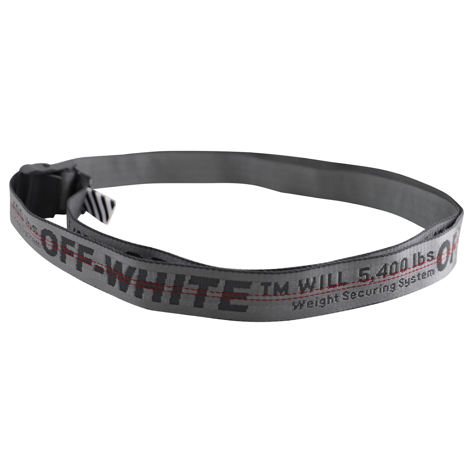 Off White Off-White Classic Industrial Belt in Grey Polyamide