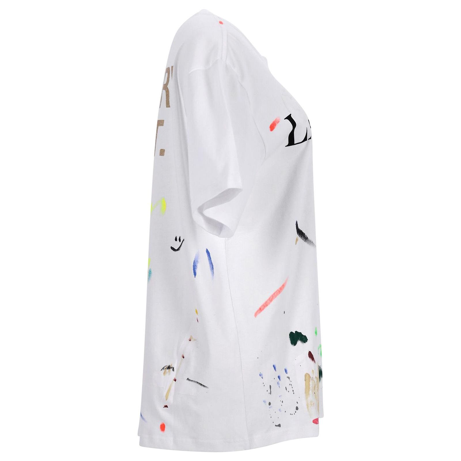Lanvin x Gallery Dept. Logos Printed T-Shirt With Paint Marks in 