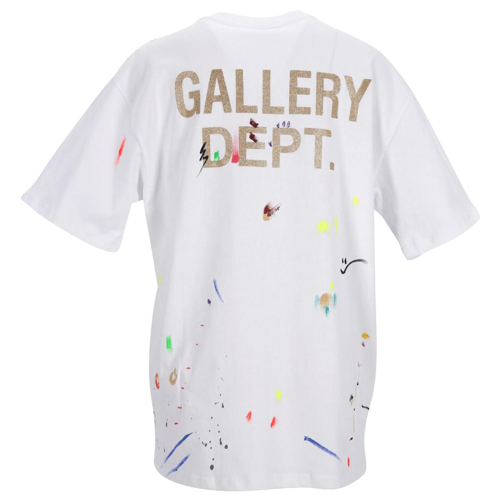 Lanvin x Gallery Dept. Logos Printed T-Shirt With Paint Lanvin x Gallery Dept. Logos Printed T-Shirt With Paint