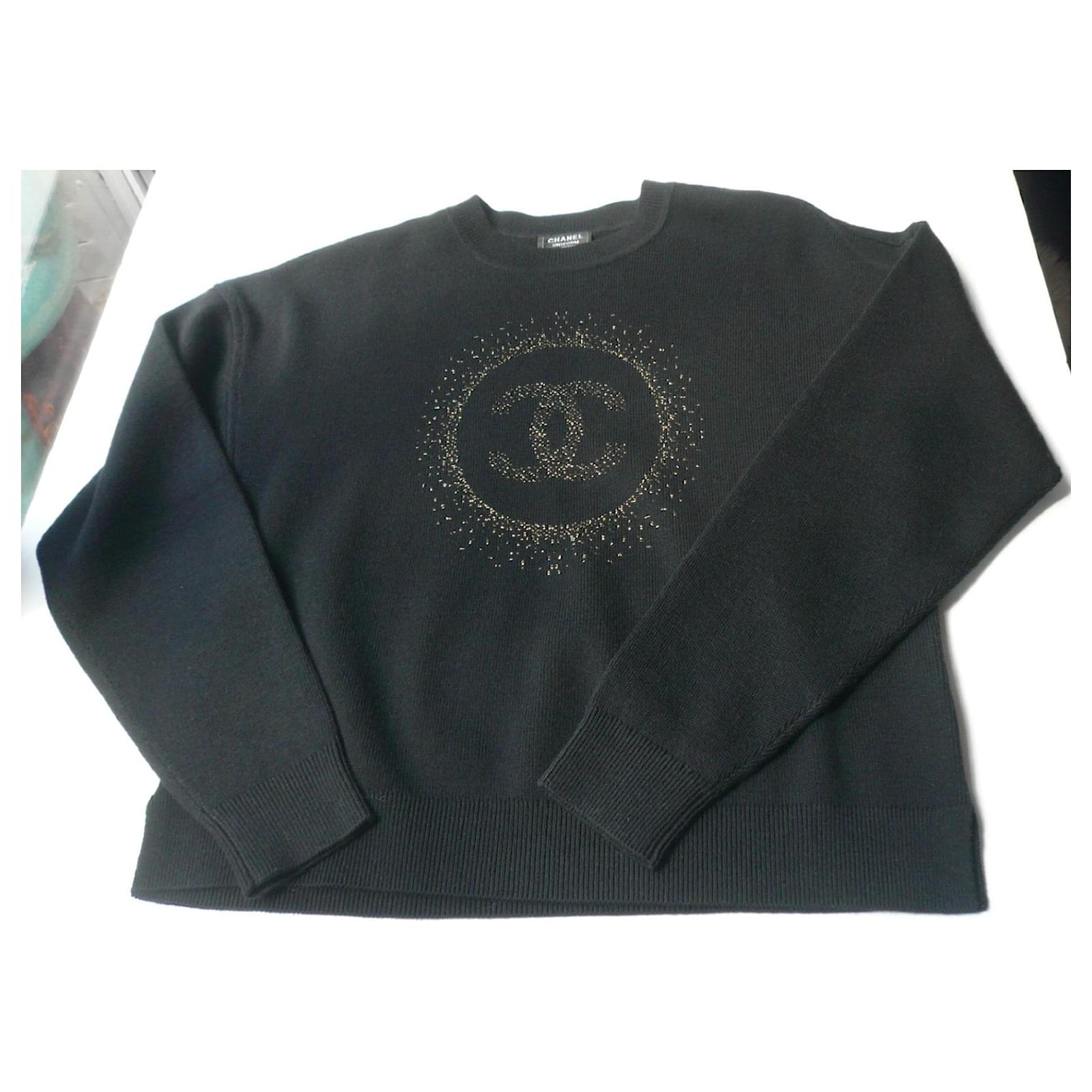 Chanel Turquoise Sequin Sweater Set