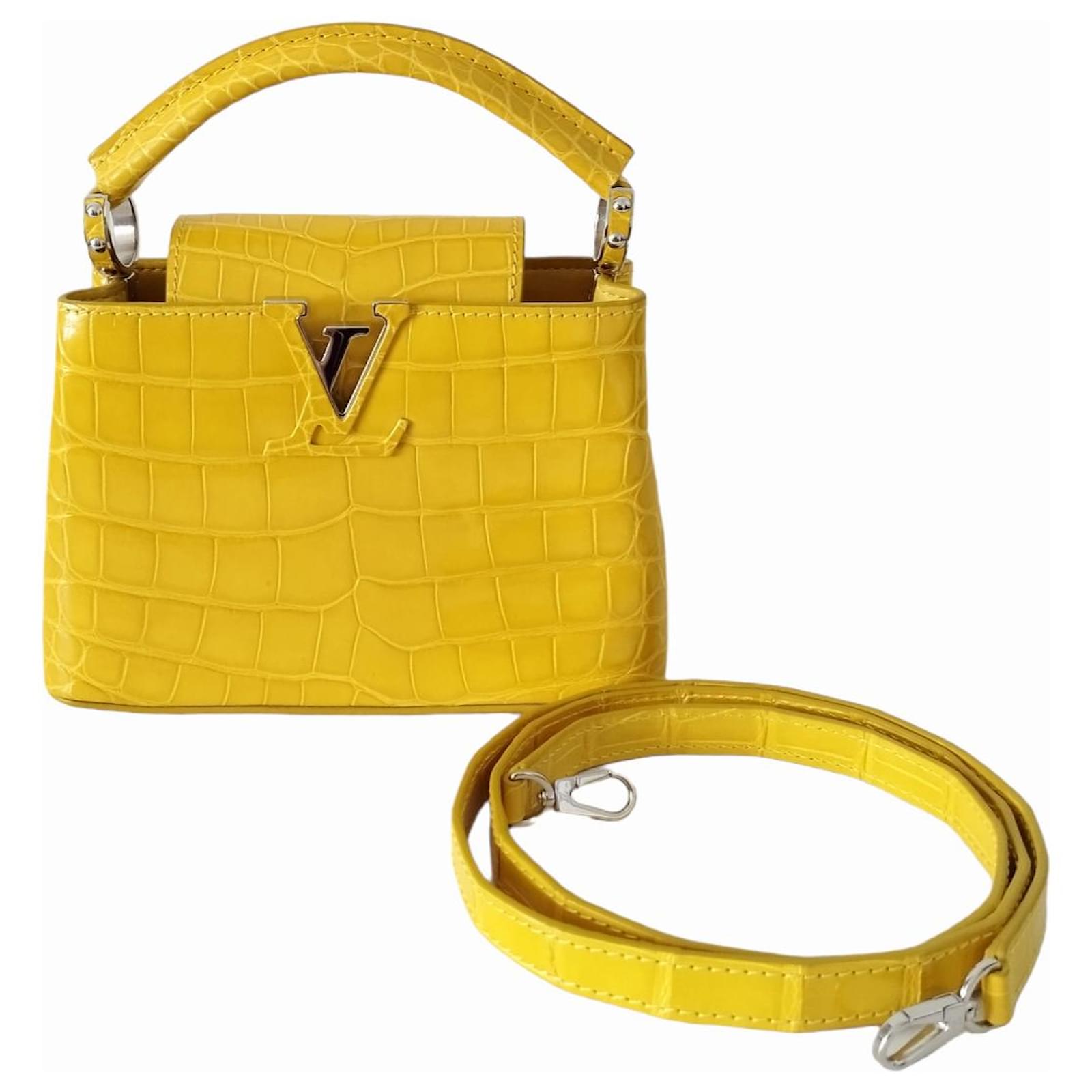 Louis Vuitton Fuchsia Alligator Capucines Mini Bag - Yoogi's Closet