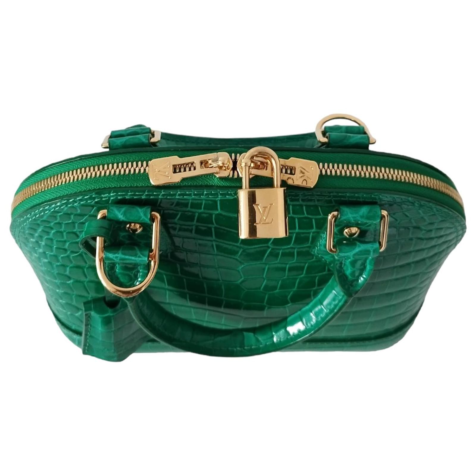 Alma crocodile handbag Louis Vuitton Black in Crocodile - 19278866