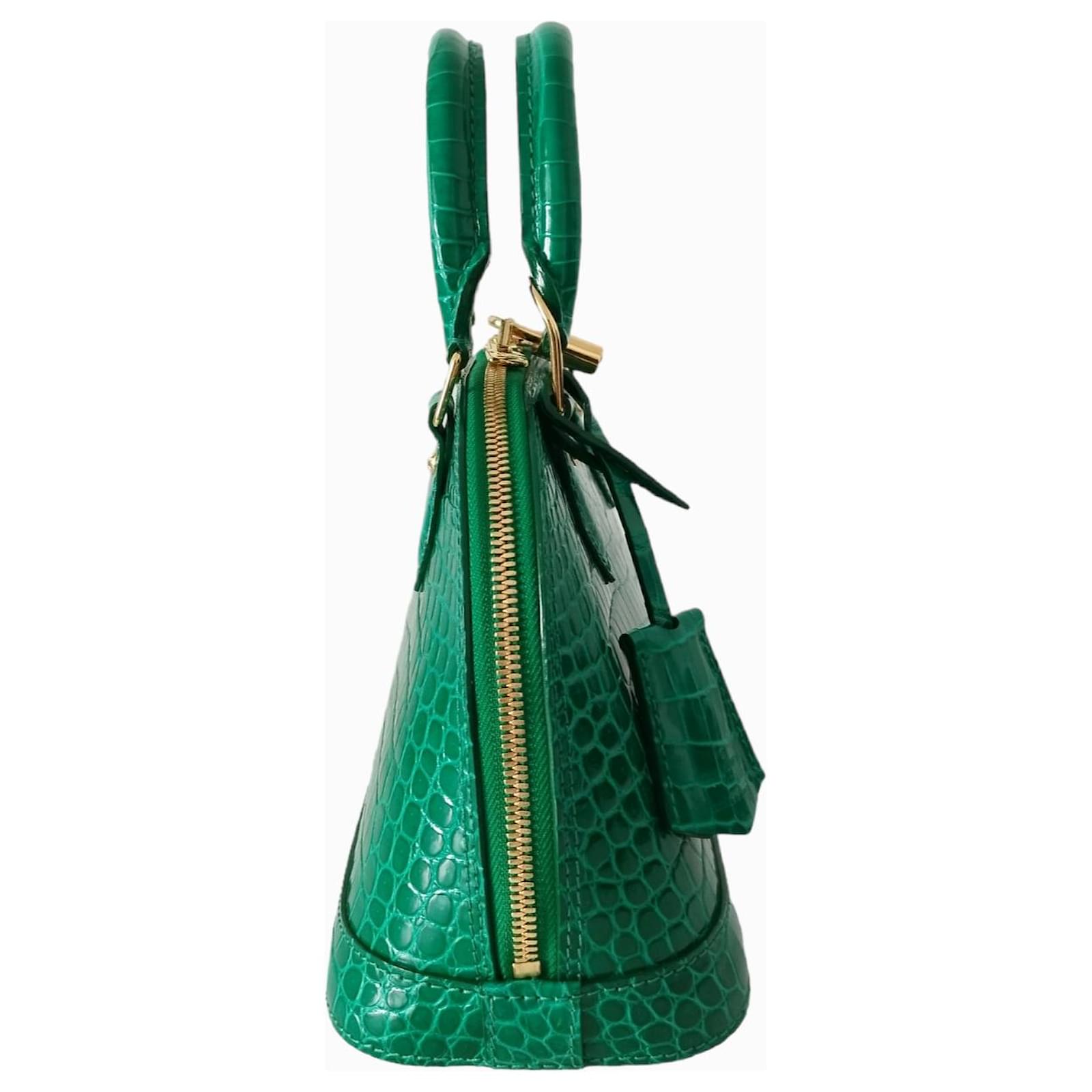 Alma bb crocodile handbag Louis Vuitton Brown in Crocodile - 33447781