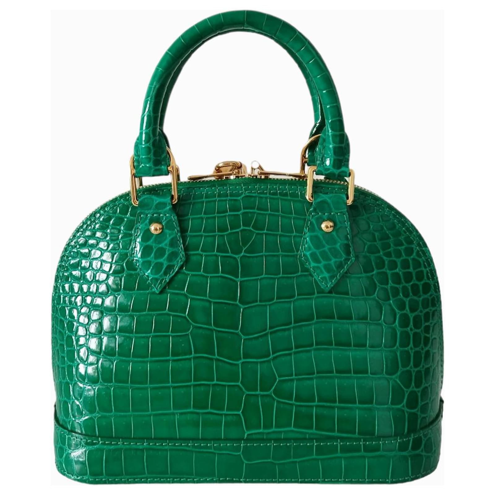 Alma bb crocodile handbag Louis Vuitton Orange in Crocodile - 32586803