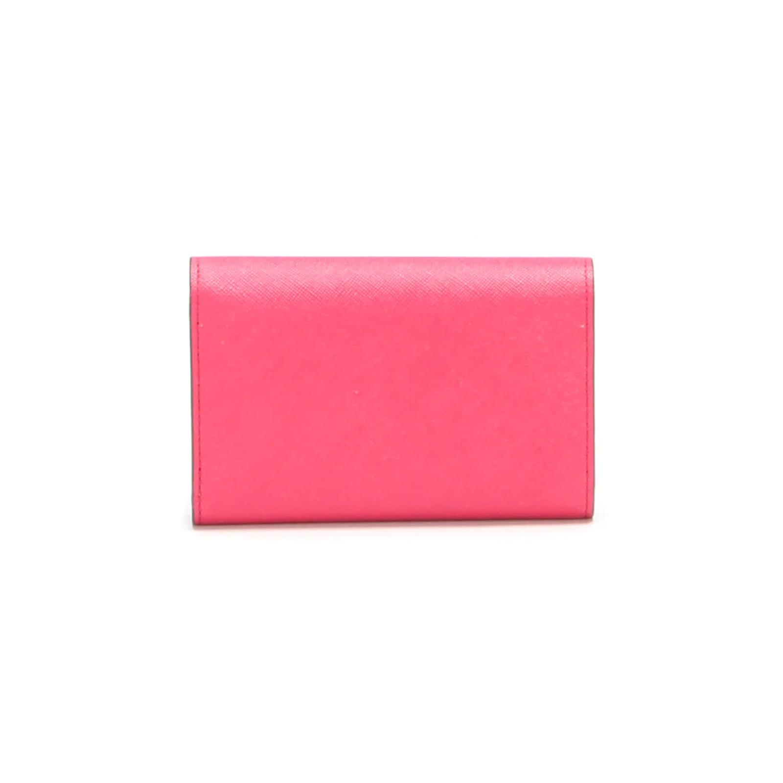 MCM Love Letter Trifold Wallet in Pink