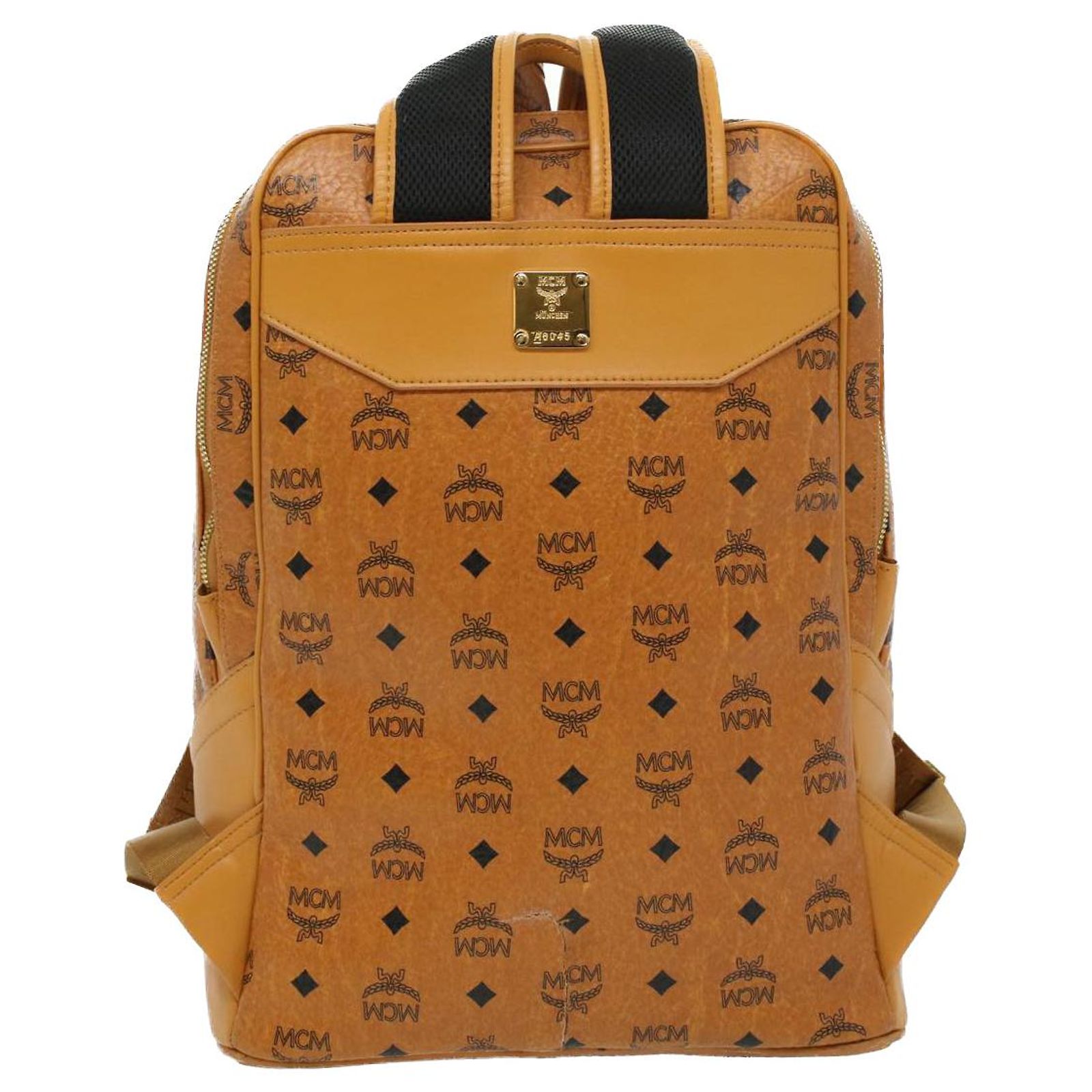 MCM Logogram Backpack PVC Leather Brown MCM Logogram Backpack PVC Leather Brown Auth ki2560 ref  main image 4