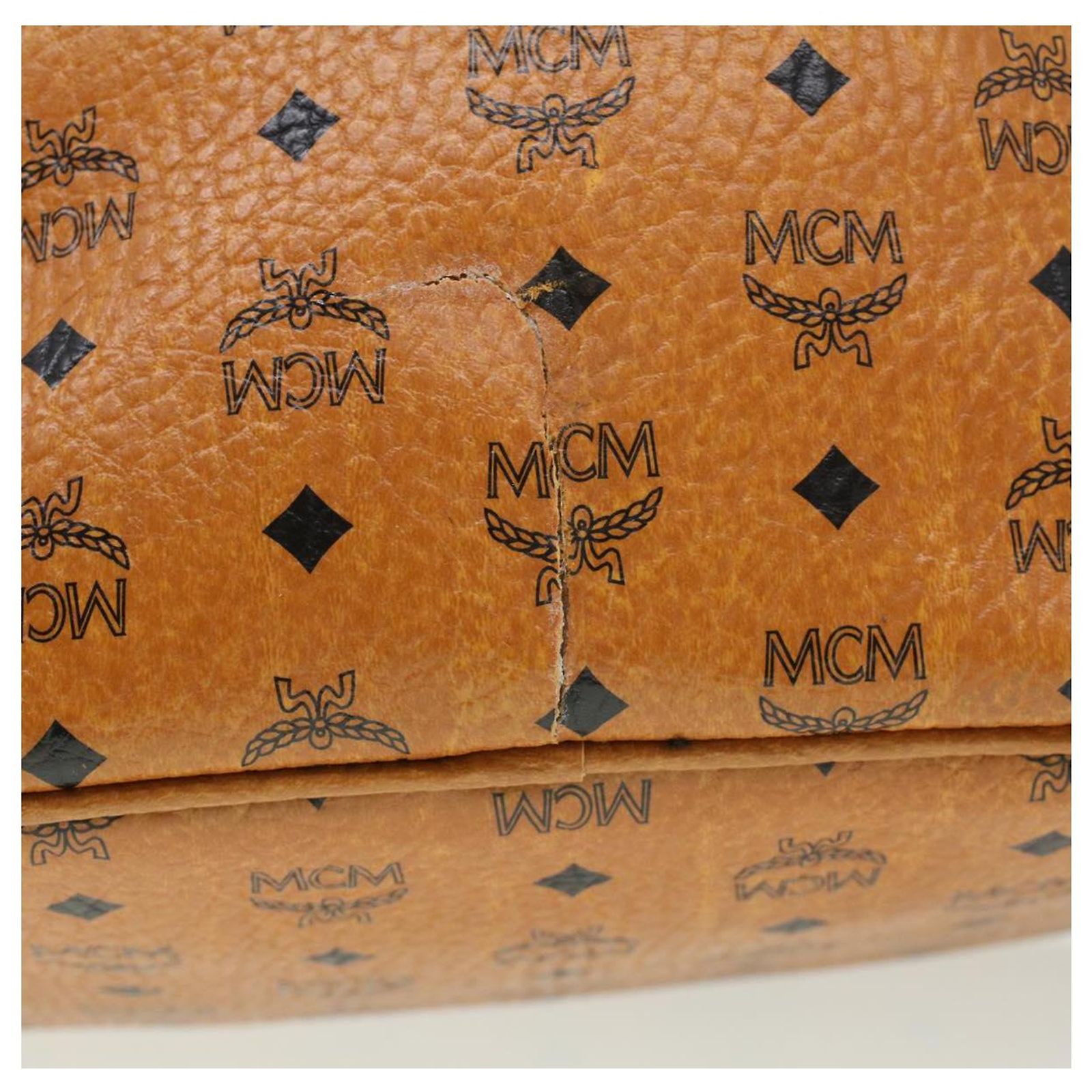 MCM Logogram Backpack PVC Leather Brown MCM Logogram Backpack PVC Leather Brown Auth ki2560 ref  main image 2