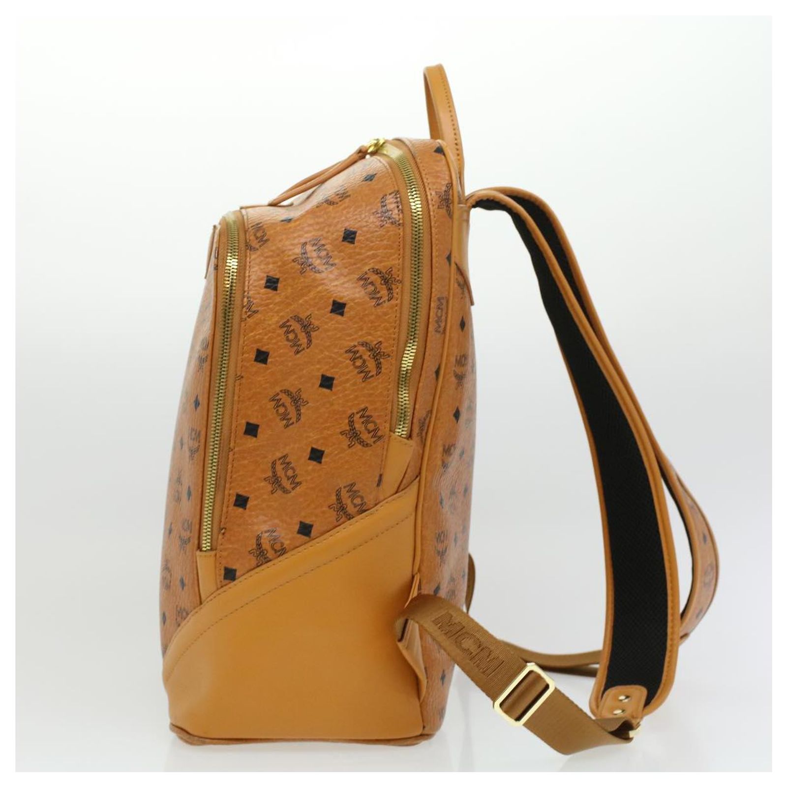 MCM Logogram Backpack PVC Leather Brown MCM Logogram Backpack PVC Leather Brown Auth ki2560 ref  main image 3