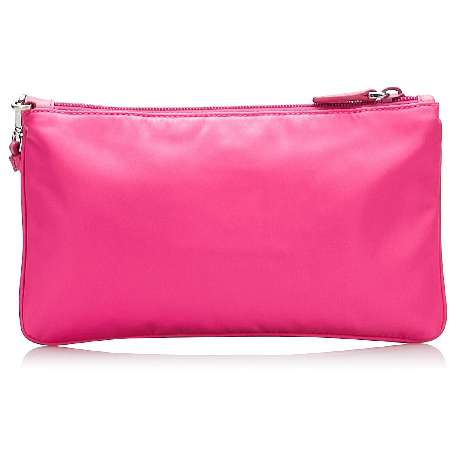 Prada Pink Tessuto Clutch Bag Nylon Cloth ref.850101 - Joli Closet