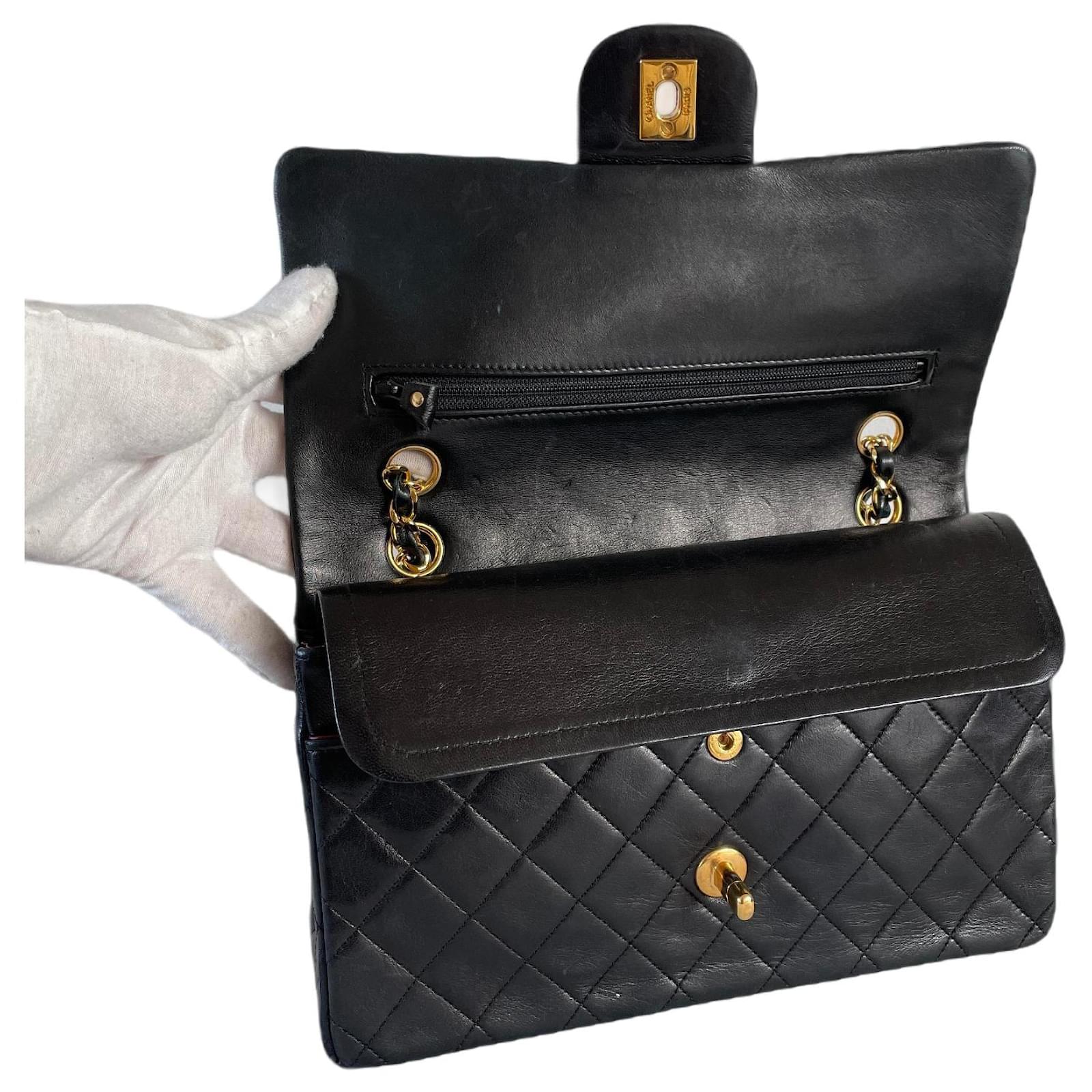 Chanel Timeless Medium Vintage 24 k GHW Black Lambskin - Luxury