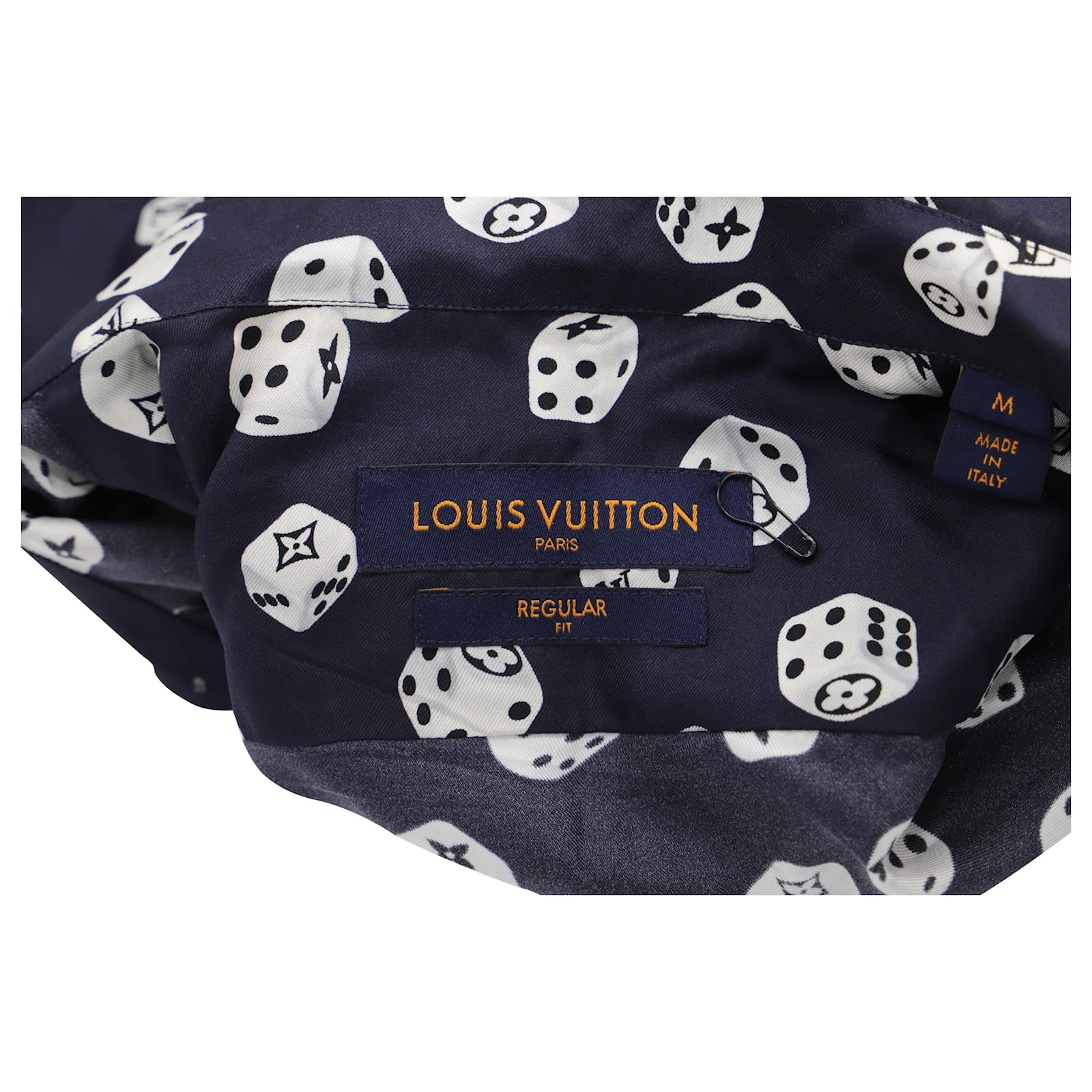 Louis Vuitton Monogram Dice Regular Fit Shirt in Navy Blue Cotton