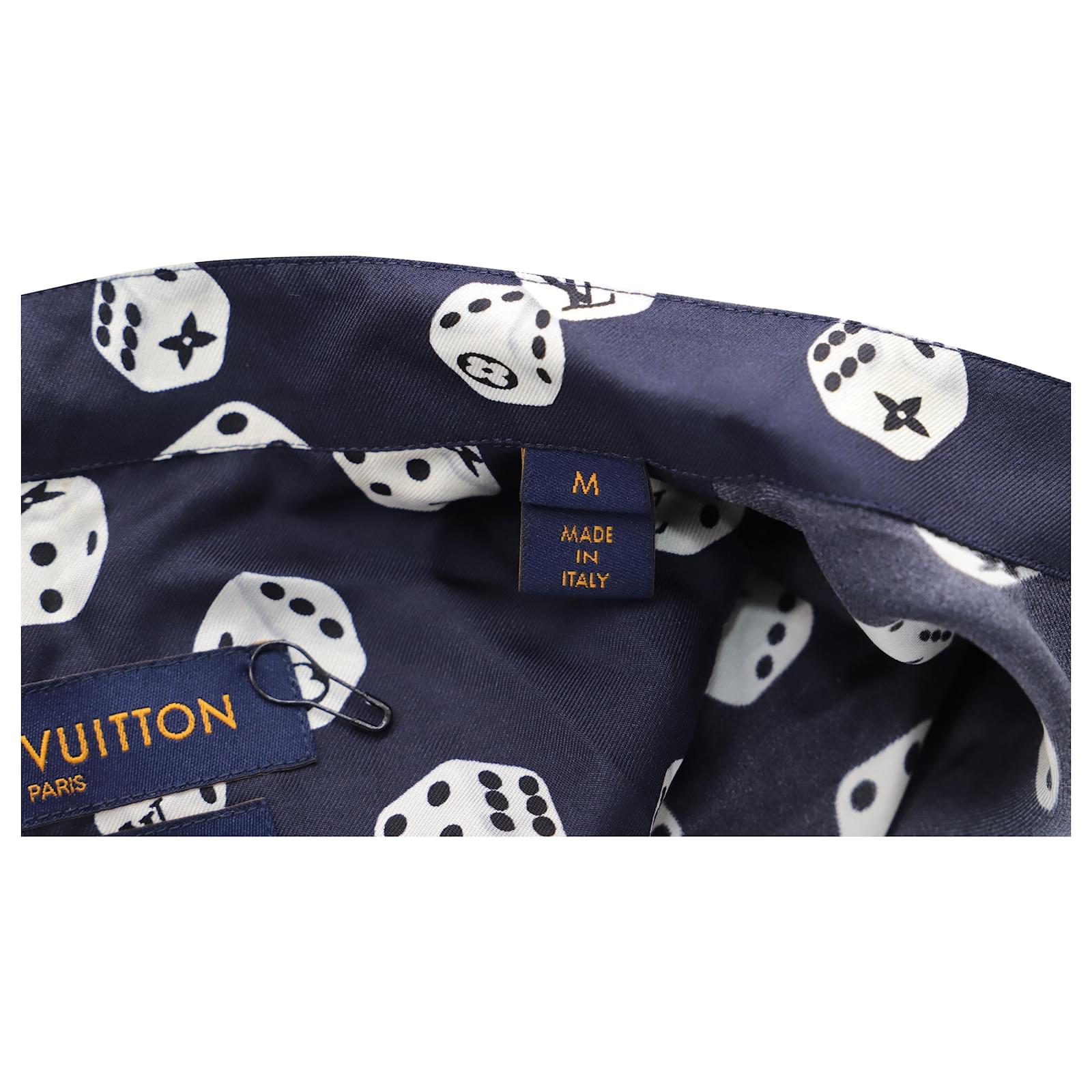 Louis Vuitton Silk Monogram Dice Print Shirt - Blue Casual Shirts