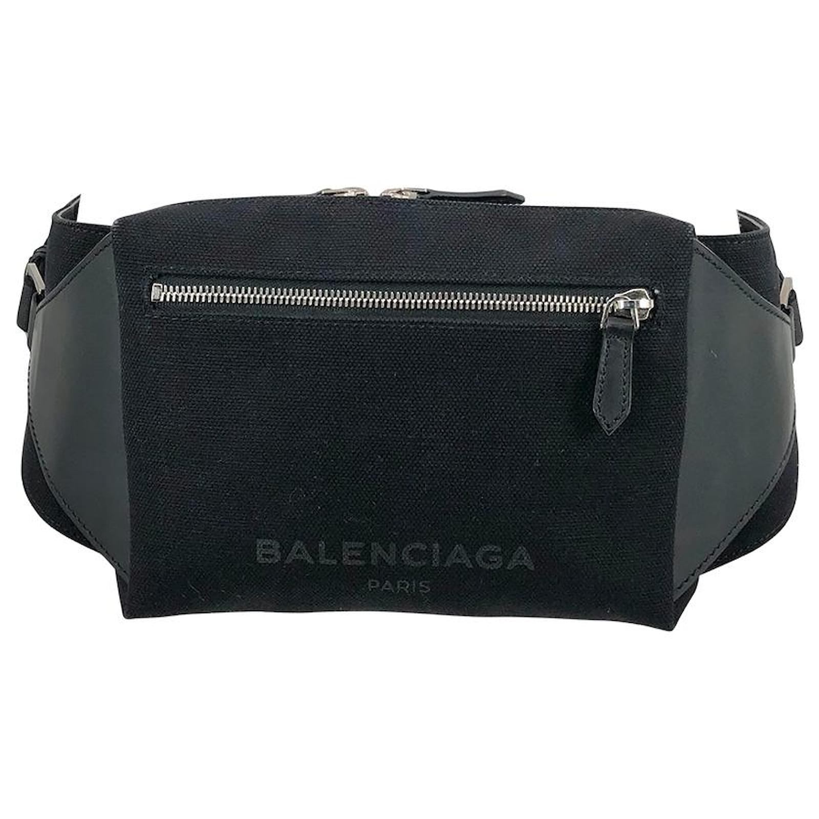 Balenciaga Neo Lift Sling / Belt Bag in black canvas and