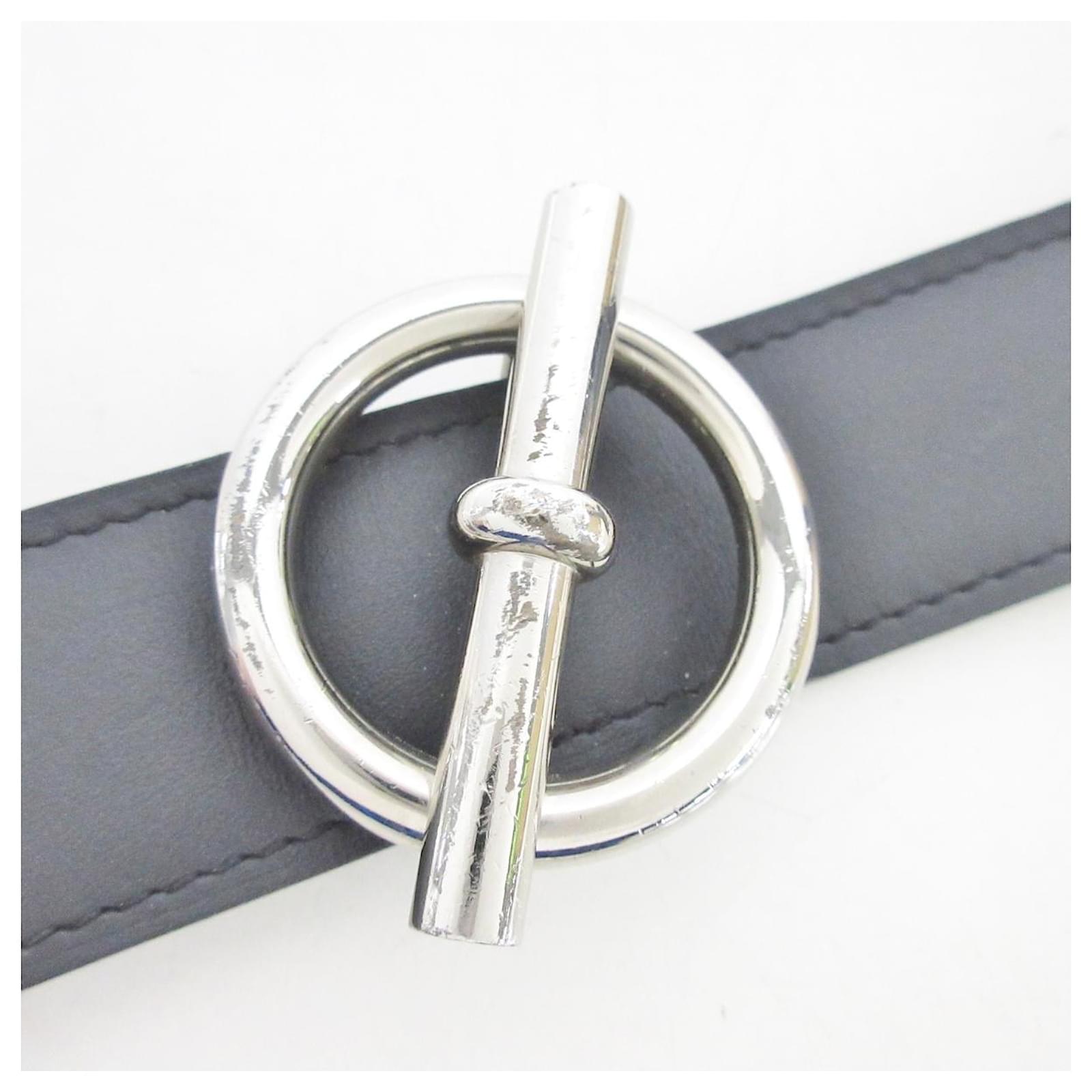 Hermès Chaine d'ancre Silvery Leather ref.852369 - Joli Closet