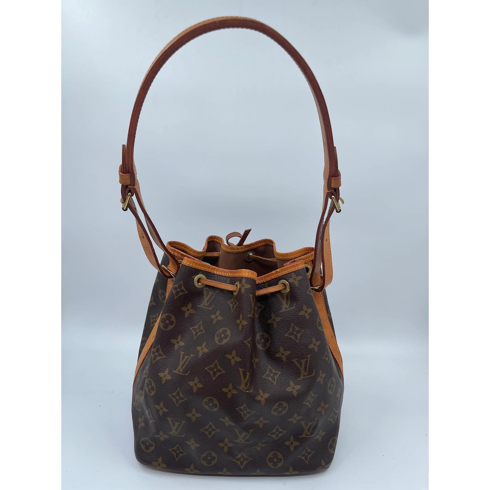 Monogram Coated Canvas Louis Vuitton Petit Noe Brown Cloth ref.934577 -  Joli Closet