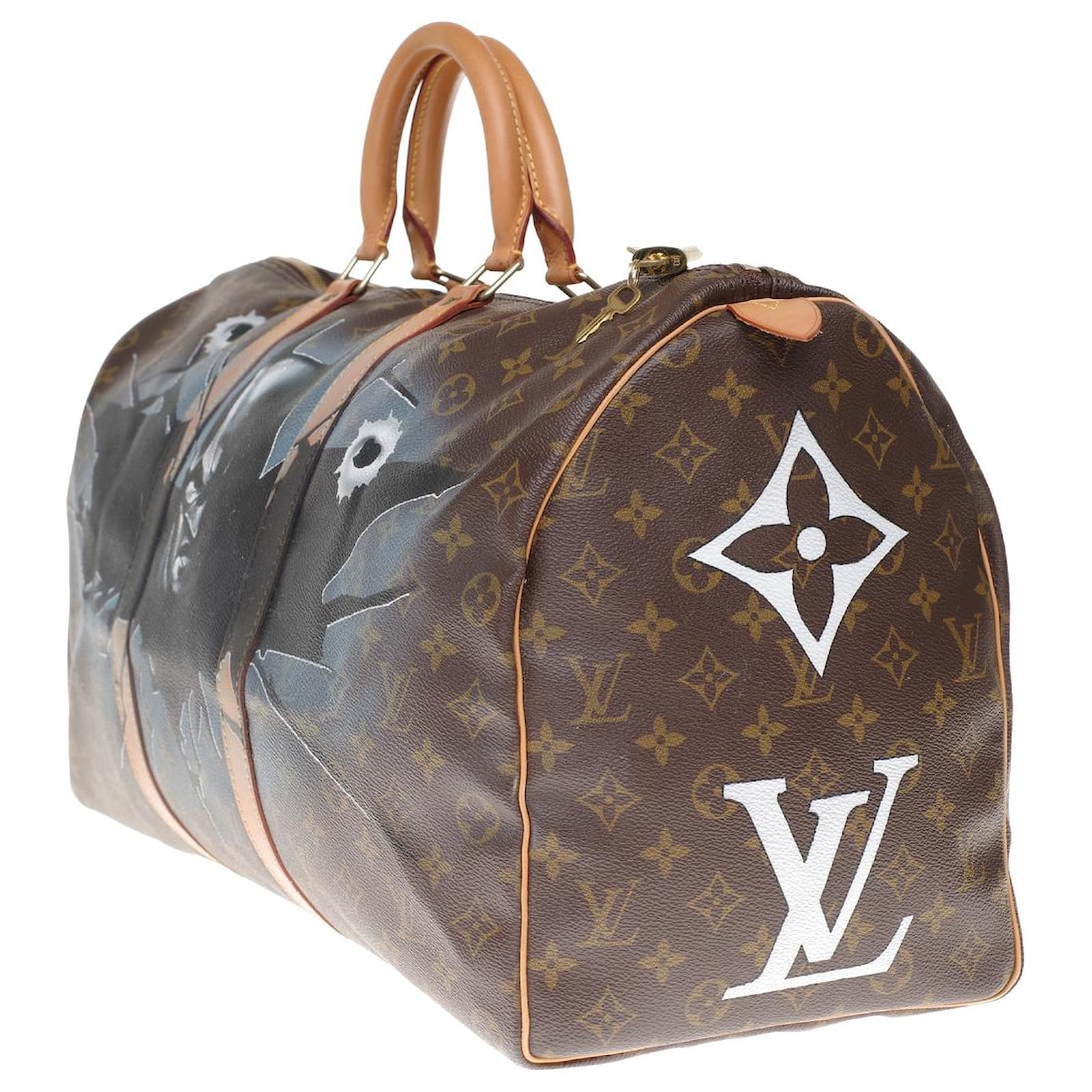 Louis Vuitton, Louis Vuitton Keepall Travel Bag 60 In monogram canvas Brown  Cloth ref.852801 - Joli Closet