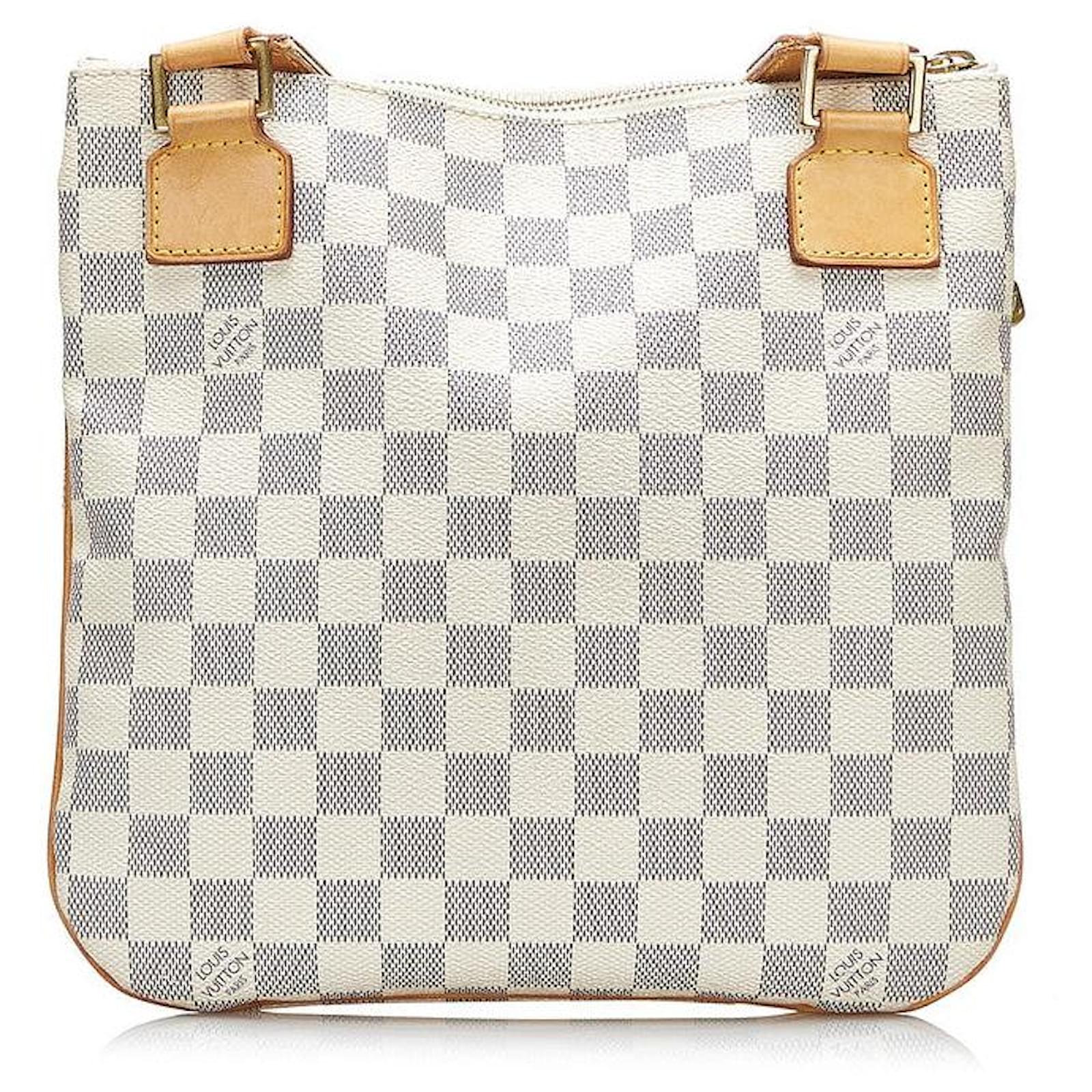 LOUIS VUITTON N51112 DamierAzur Pochette Bosphore Crossbody Shoulder Bag  White