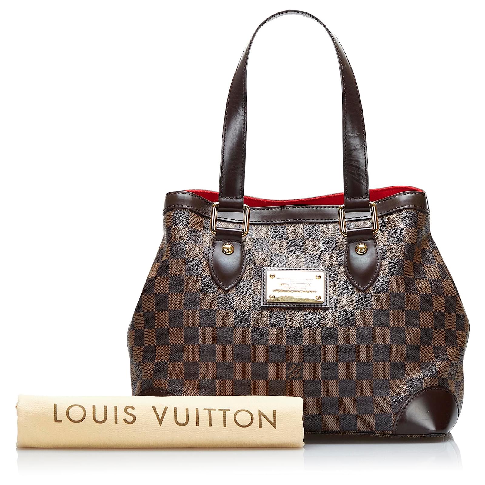 Louis Vuitton Brown Damier Ebene Hampstead PM Leather Cloth Pony-style  calfskin ref.930043 - Joli Closet