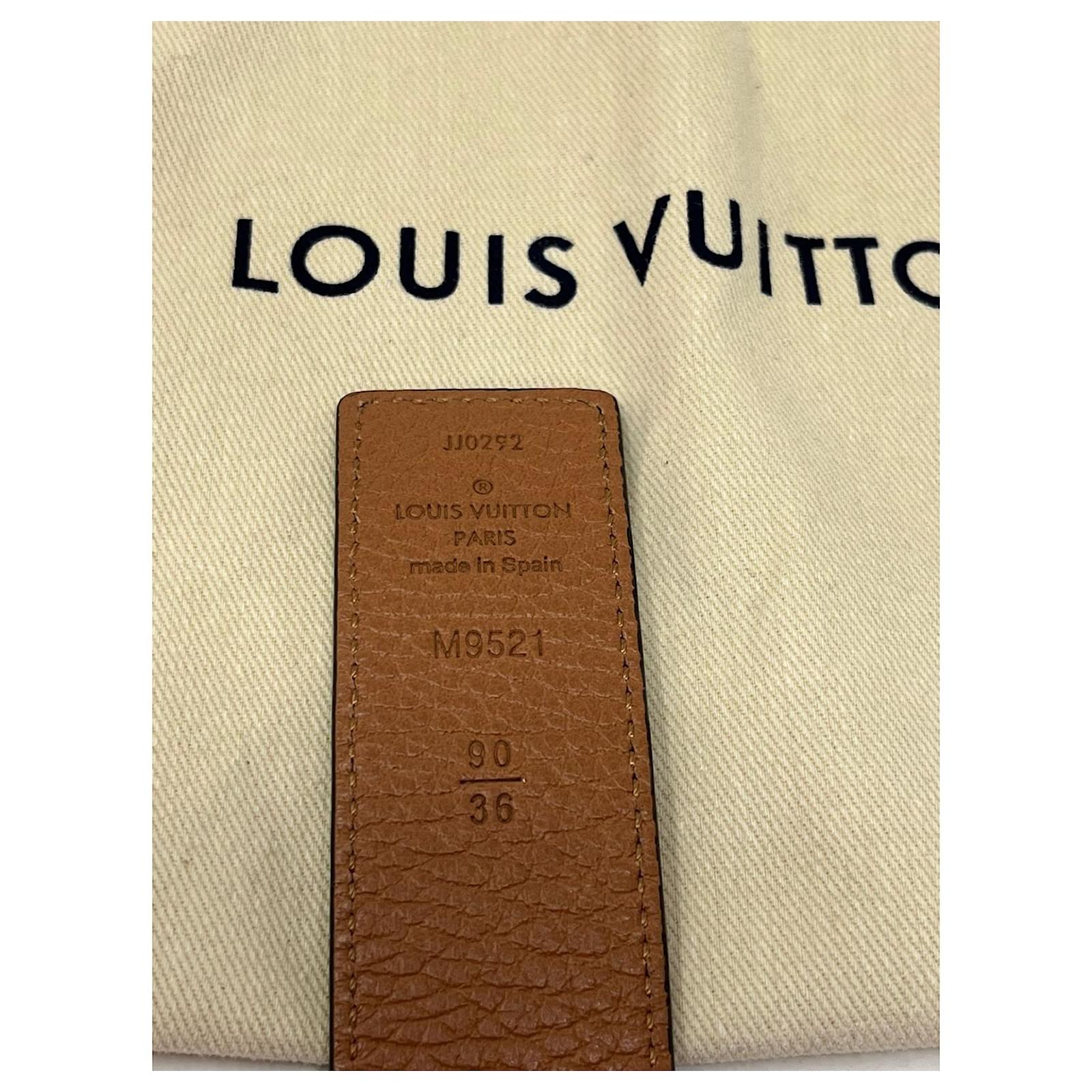 Louis Vuitton Burgundy & Black LV Initials 40 MM Reversible