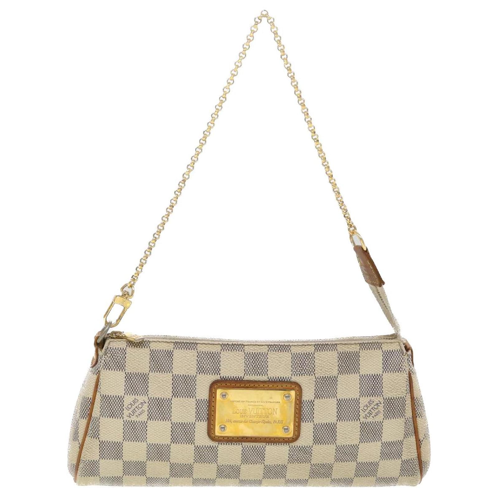 LOUIS VUITTON Damier Azur Eva Shoulder Bag 2way N55214 LV Auth