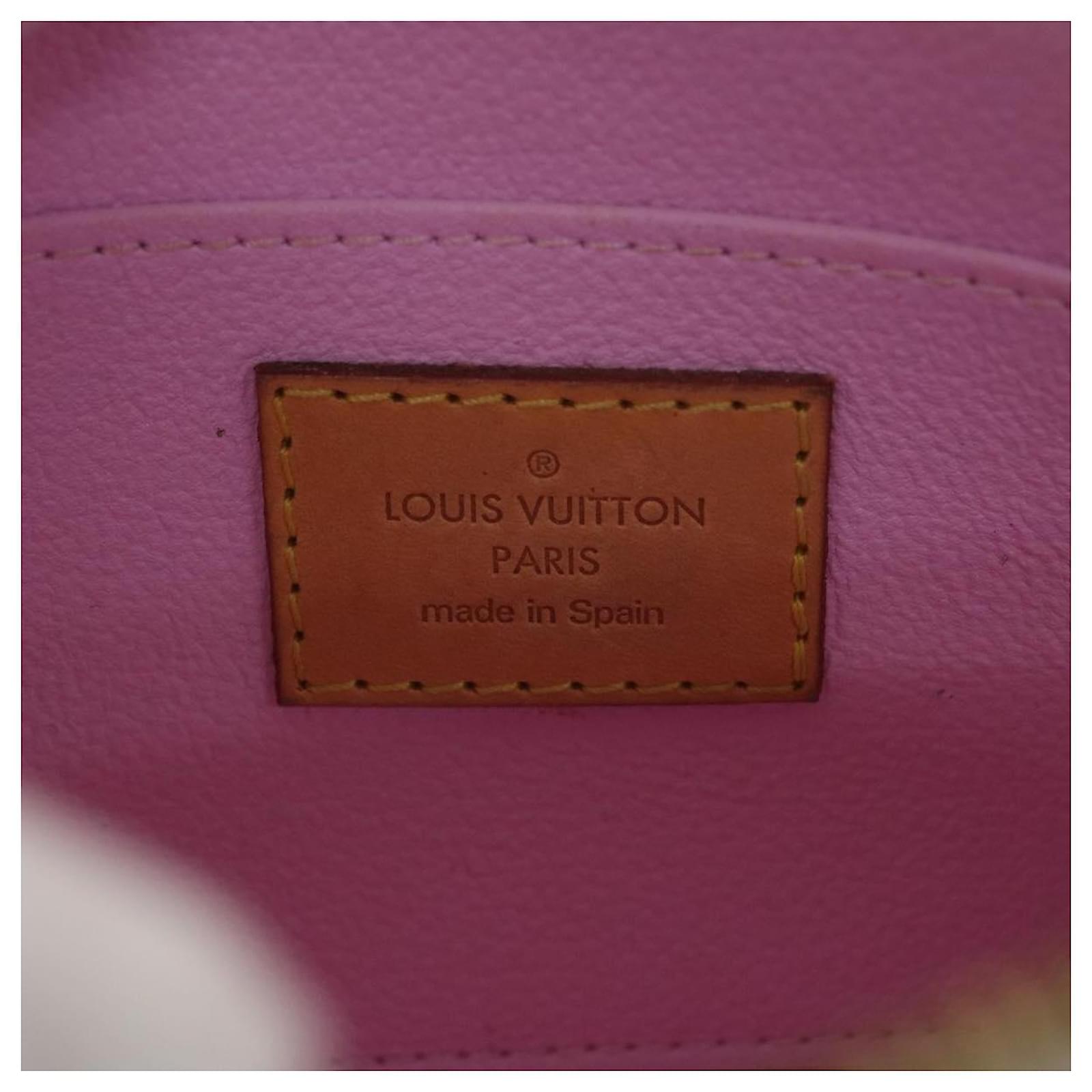 LOUIS VUITTON Multicolor Pochette Cosmetic Pouch White M47354 LV Auth 35022  ref.770783 - Joli Closet