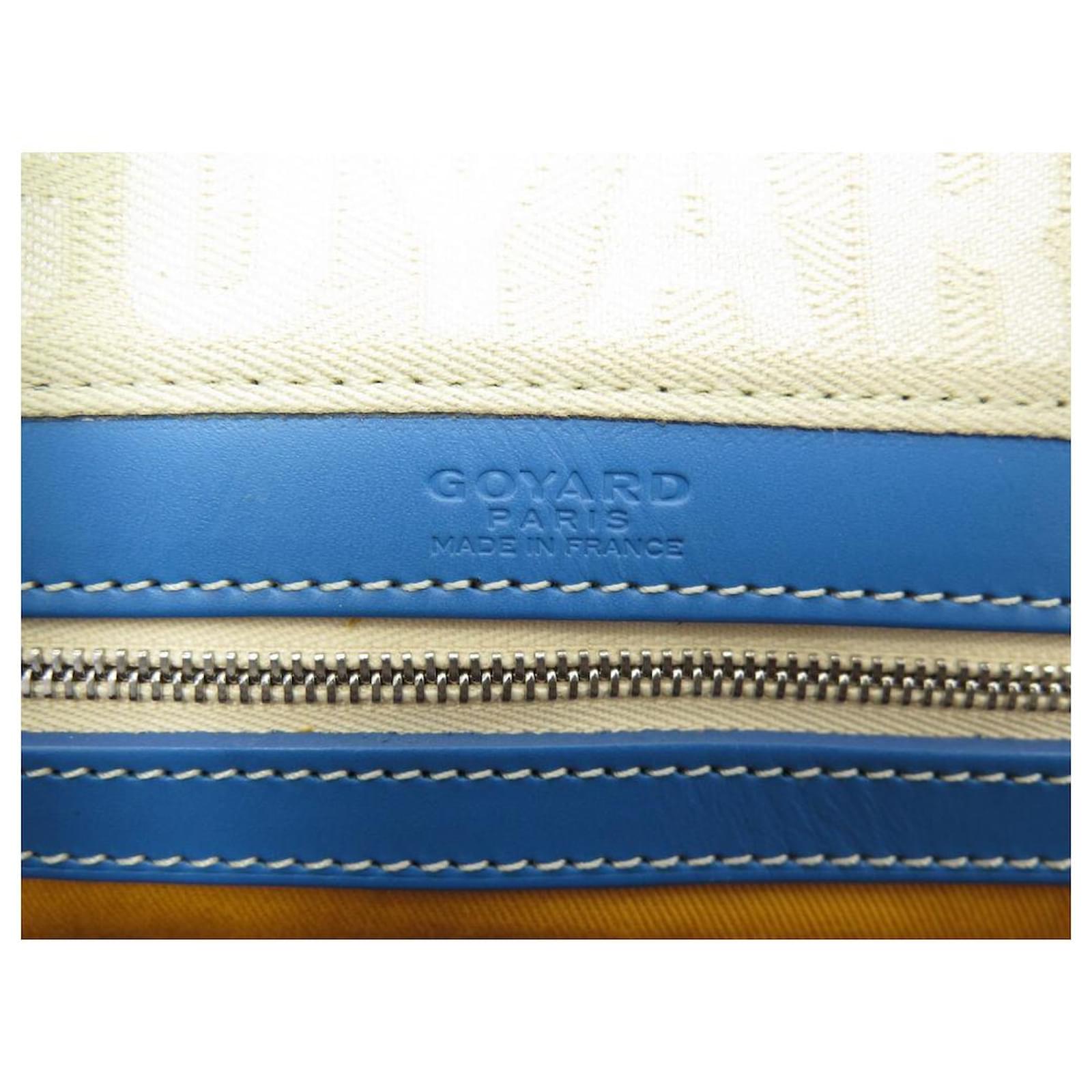 NEW GOYARD CRUISE HANDBAG 40 BLUE CANVAS LUGGAGE NEW TRAVEL BAG Cloth  ref.854893 - Joli Closet